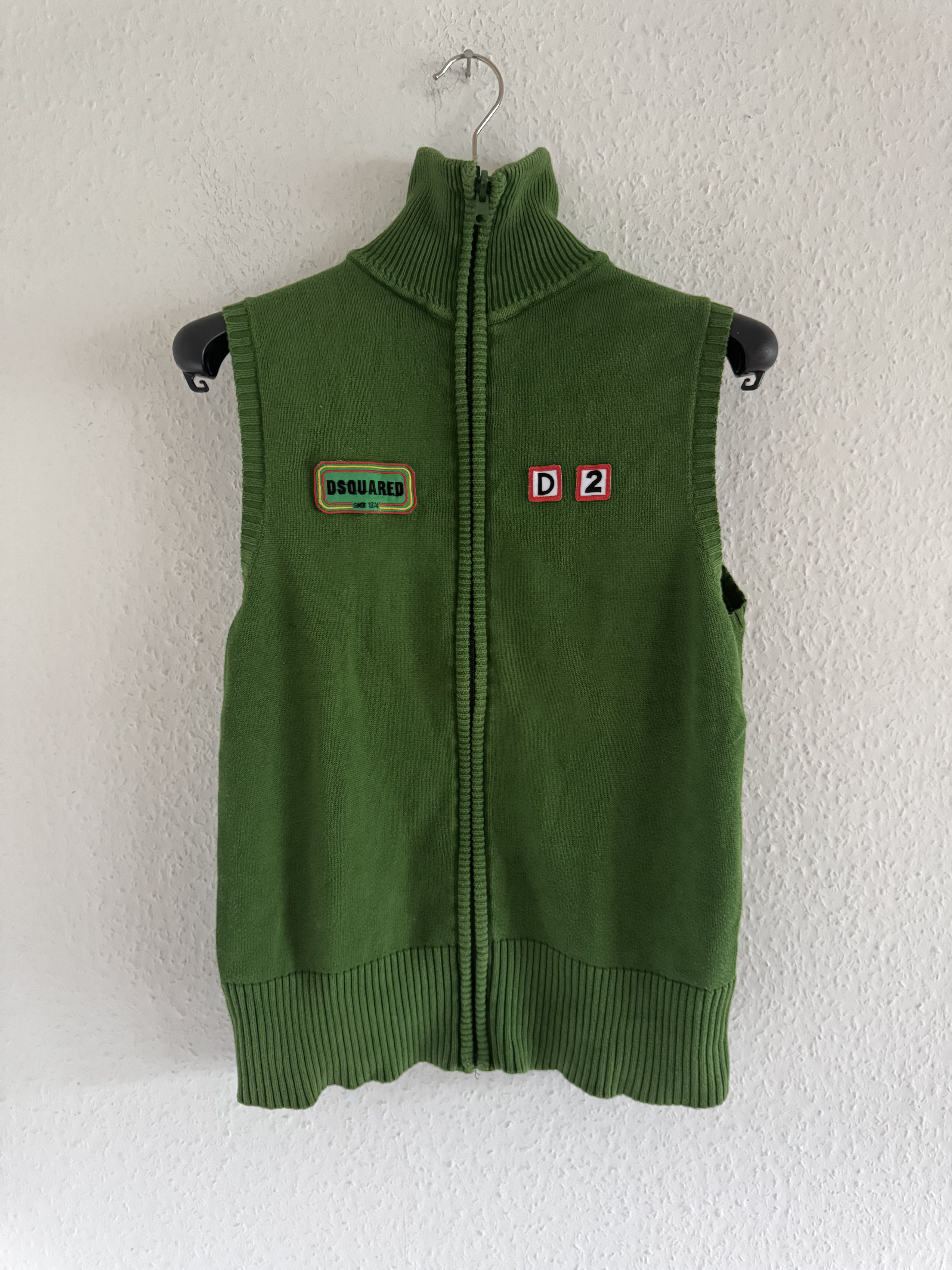 Dsquared2 Brotherhood Graphic Zip Knit Vest Size US M / EU 48-50 / 2 - 2 Thumbnail