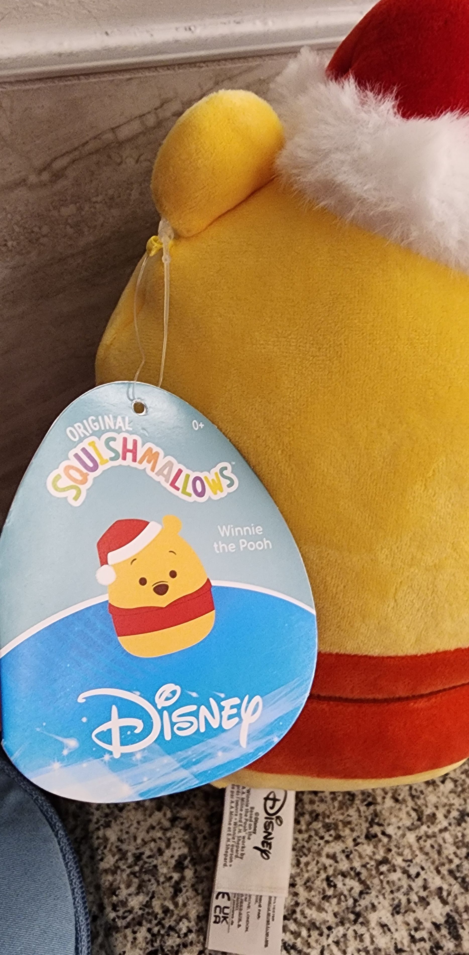 Disney Squishmallows 10" Disney Winnie the Pooh Christmas Kellytoy Size ONE SIZE - 3 Thumbnail