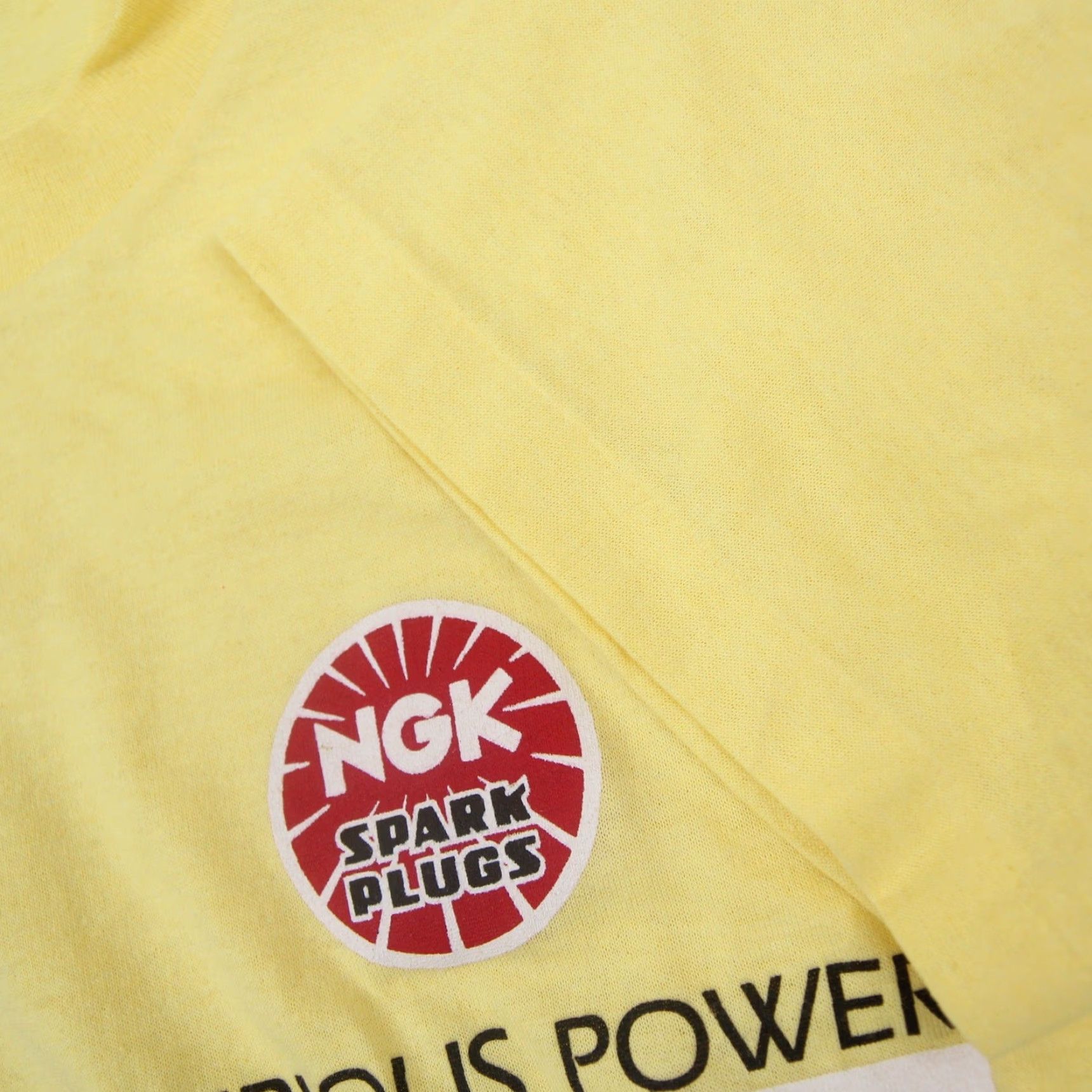 Vintage VINTAGE NGK Spark Plugs T-Shirt Mens M Yellow Graphic Shirt Size US M / EU 48-50 / 2 - 3 Thumbnail