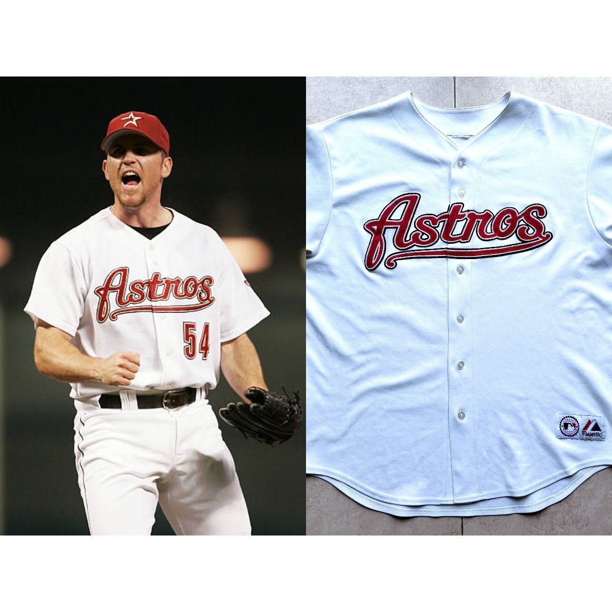 MLB × Majestic Houston Astros 2000s jersey 2X Home alt MLB baseball vintage Size US XXL / EU 58 / 5 - 1 Thumbnail