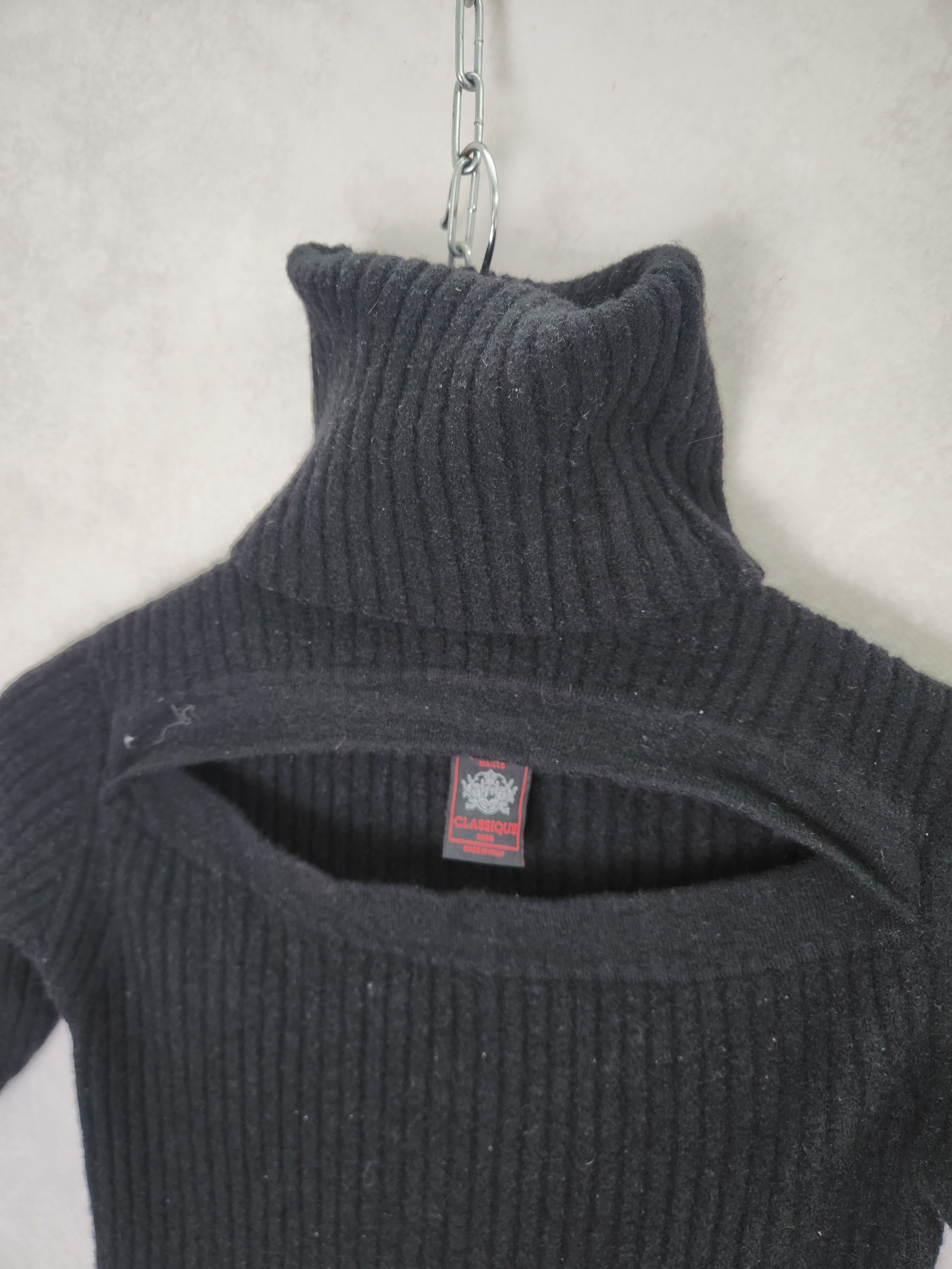 Jean Paul Gaultier Jean Paul Gaultier maille classique black A-line wool dress Size S / US 4 / IT 40 - 7 Thumbnail