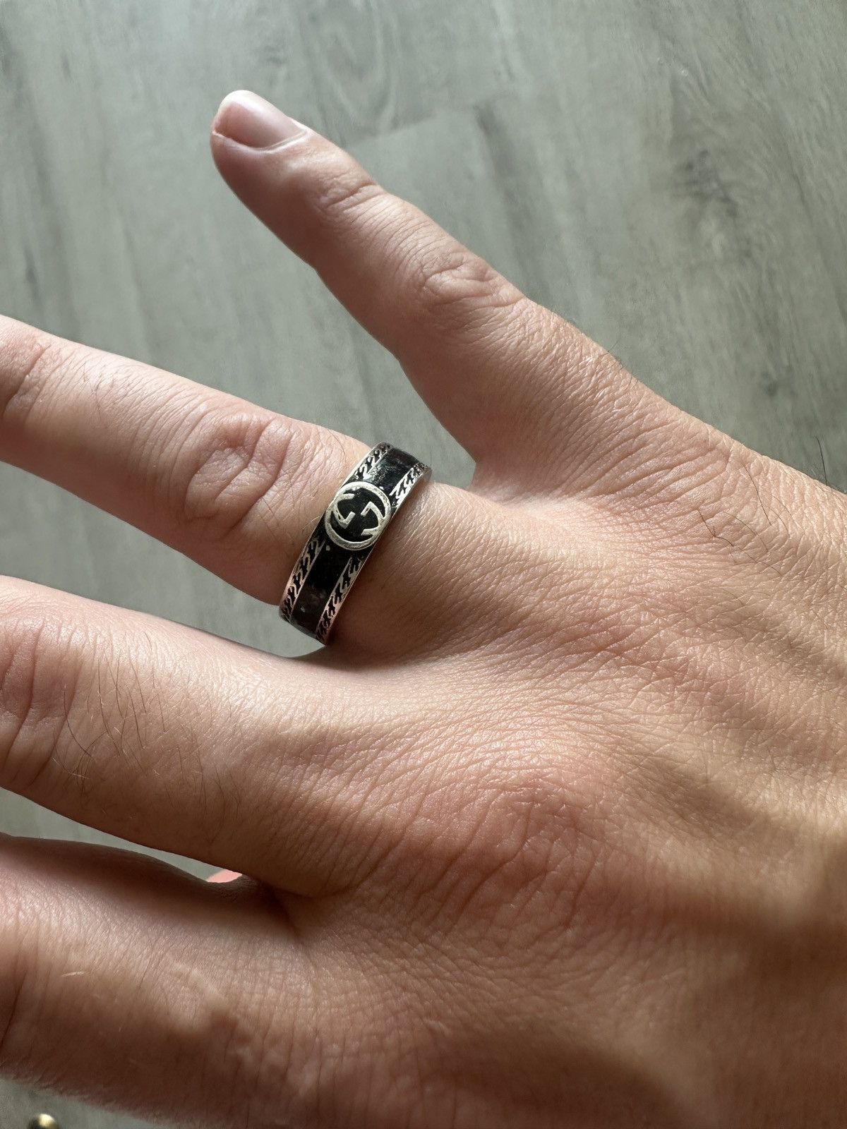 Gucci Gucci Interlocking G Sterling Silver Ring in Sz 9 Size ONE SIZE - 2 Thumbnail