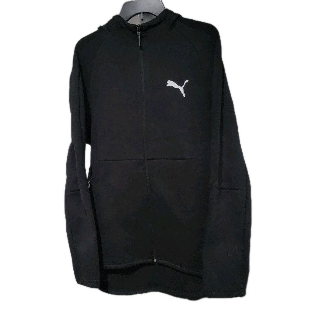 Puma PUMA Evostripe Black Full-Zip Long-Sleeves Hoodie Zip Pocket Size US L / EU 52-54 / 3 - 5 Thumbnail