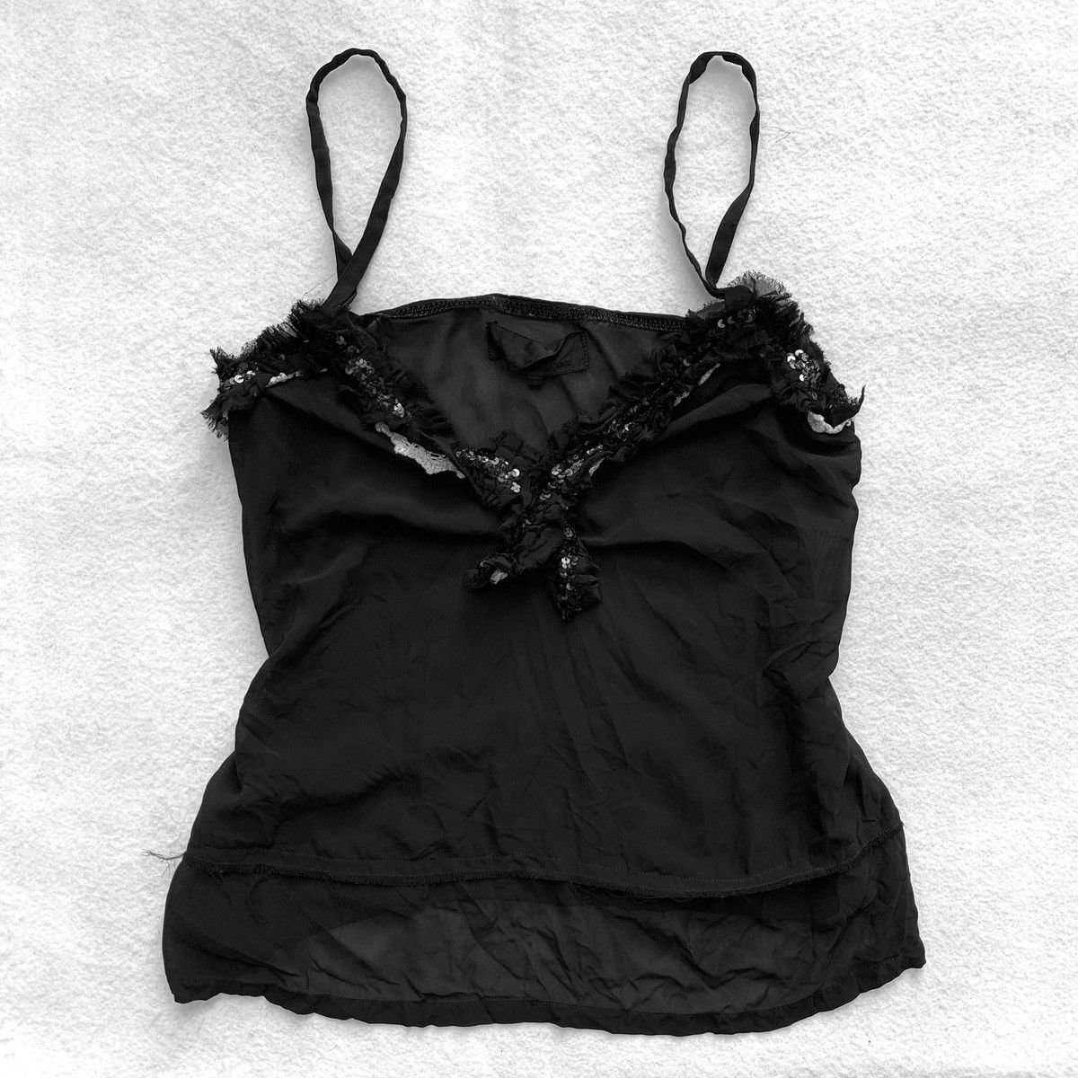 Comme des Garcons Tricot Comme des Garçons AD2007 Sequin Ruffled Mesh Top Size S / US 4 / IT 40 - 1 Thumbnail