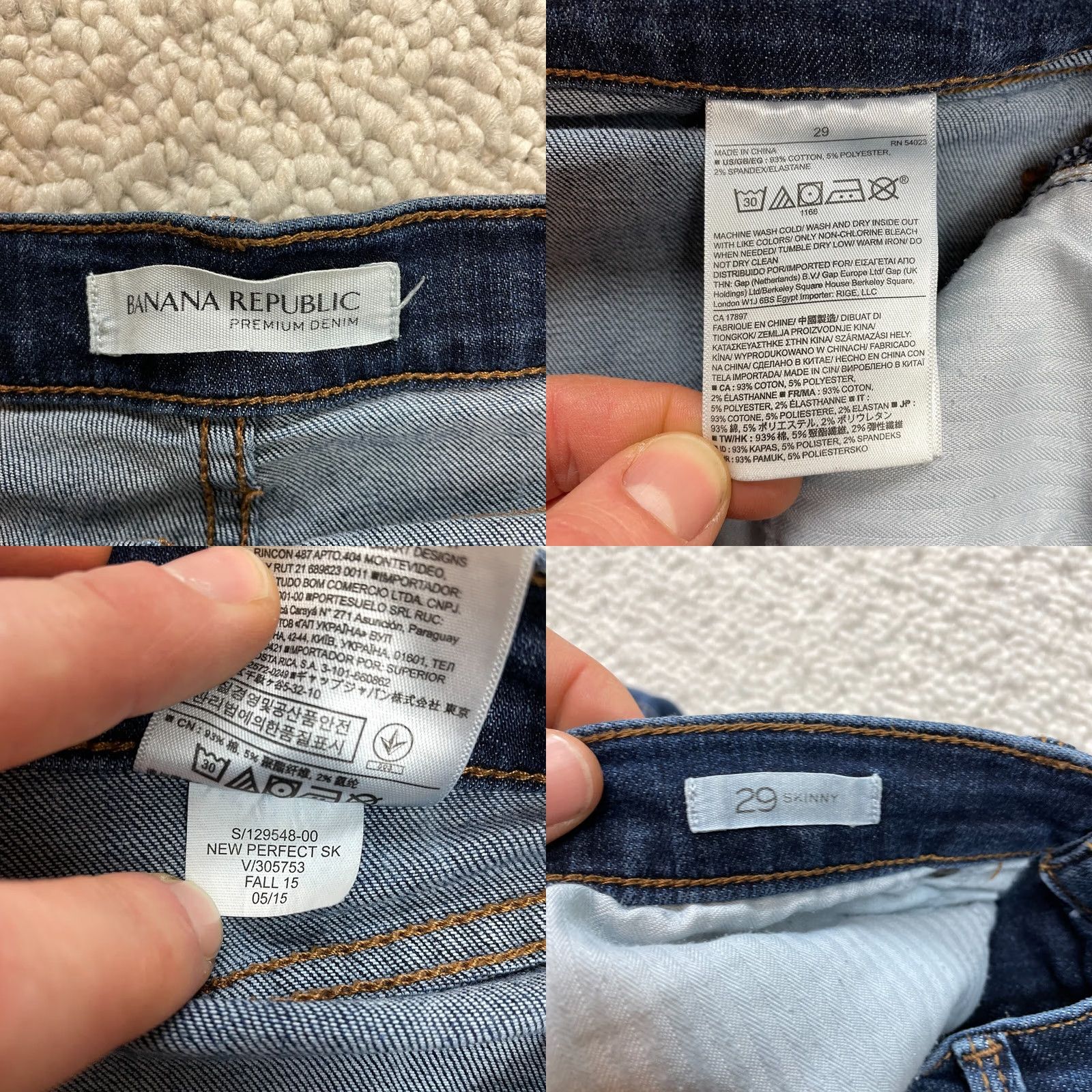 Banana Republic VINTAGE Banana Republic Premium Denim Skinny Solid Mid Rise Blue Jeans Ladies 30x30.5 Size 30" / US 8 / IT 44 - 8 Thumbnail