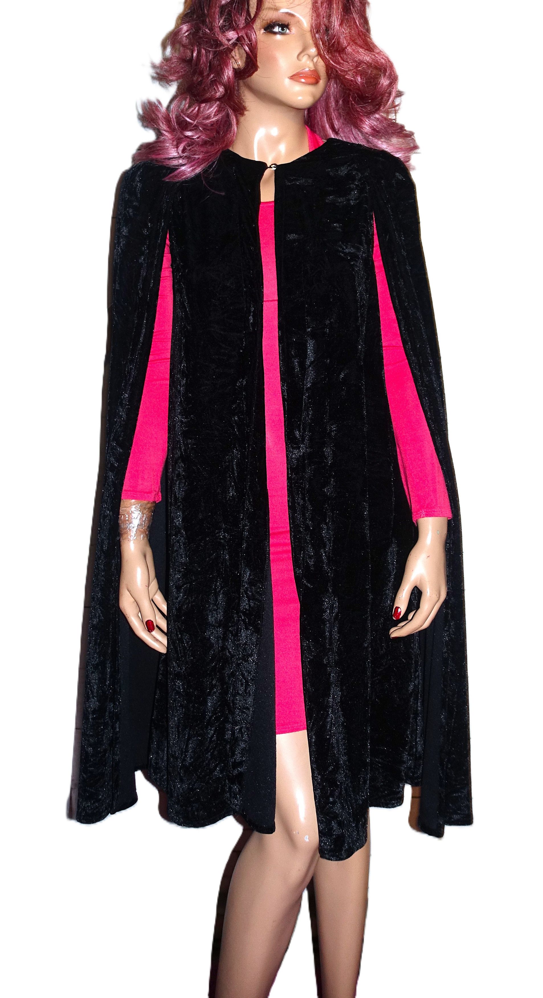 Nasty Gal Nasty Gal Black Velvet Cape XS Size XS / US 0-2 / IT 36-38 - 3 Thumbnail