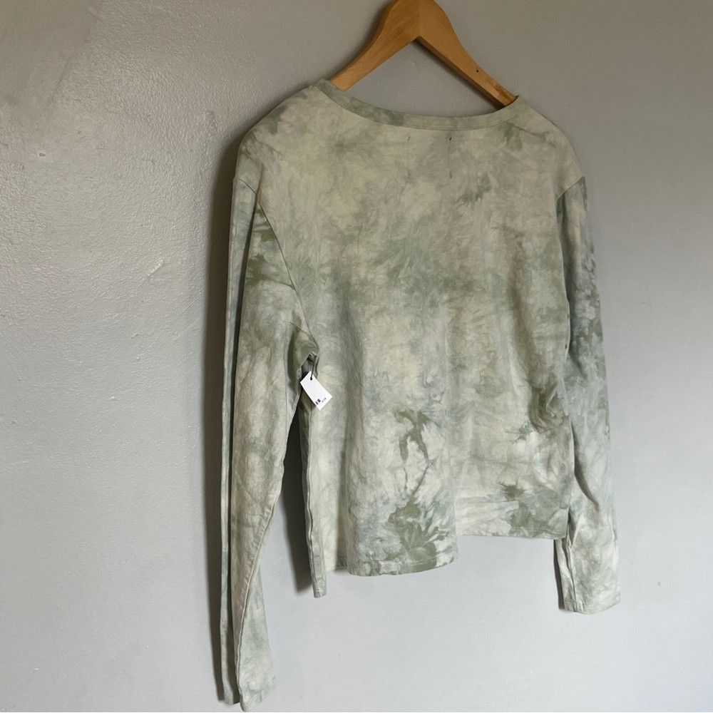 Designer Kittenish Babe Shirt Long Sleeve Tie Dye Green Top Medium Size M / US 6-8 / IT 42-44 - 7 Thumbnail