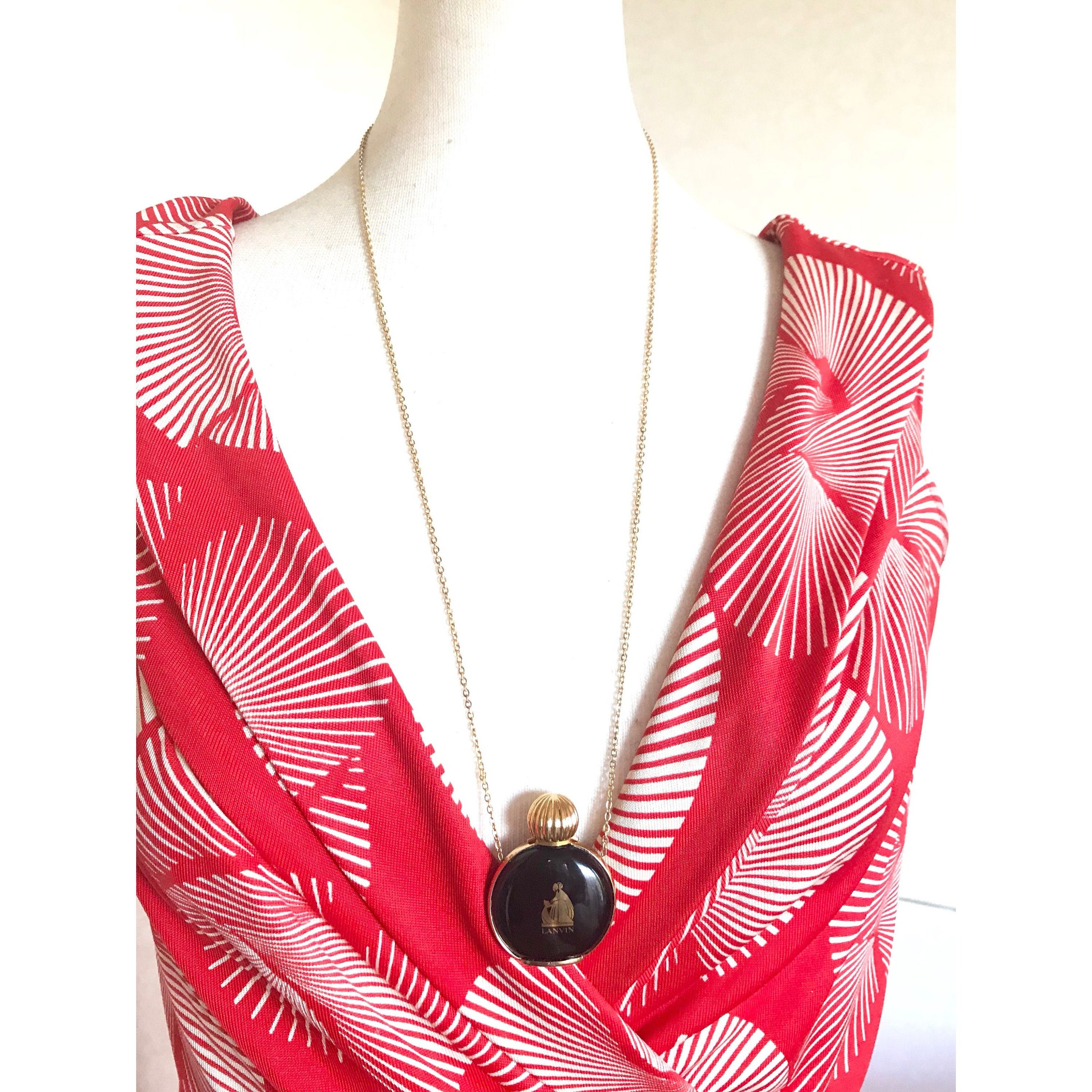 Lanvin 80’s vintage Lanvin g necklace with logo perfume bottle Size ONE SIZE - 9 Thumbnail
