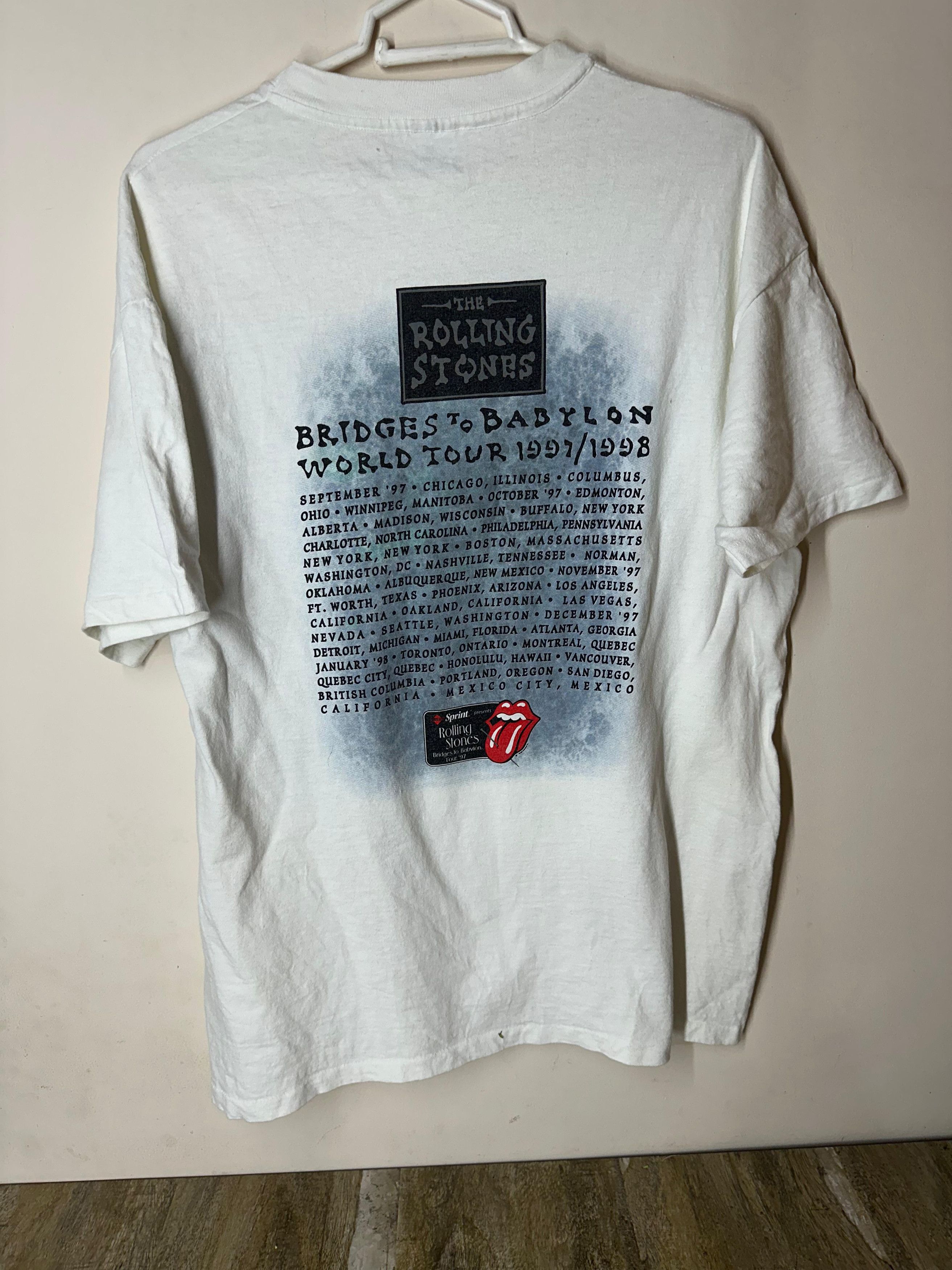 The Rolling Stones × Vintage vintage Rolling Stones Original Concert Shirt 1997 Size US XL / EU 56 / 4 - 7 Thumbnail