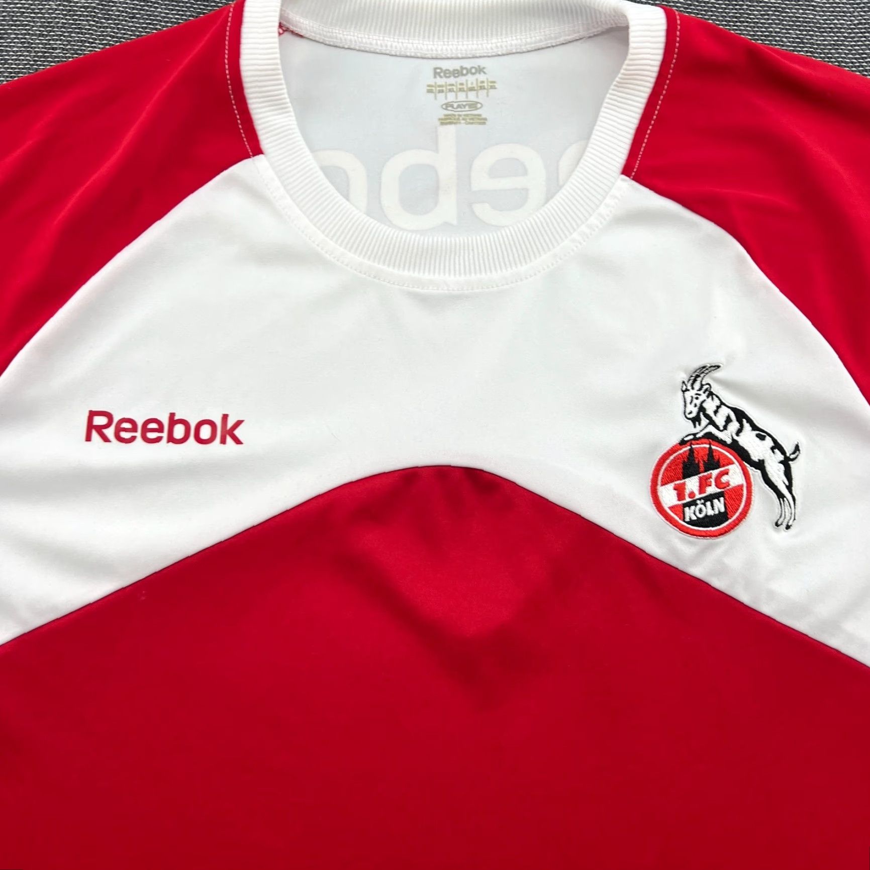 Reebok FC Koln 2009 2010 Training Mens Football Jersey Reebok Shirt XL Red Short Sleeve Moisture Wicking Quick Dry Sports Jersey Mens Size US XL / EU 56 / 4 - 6 Thumbnail