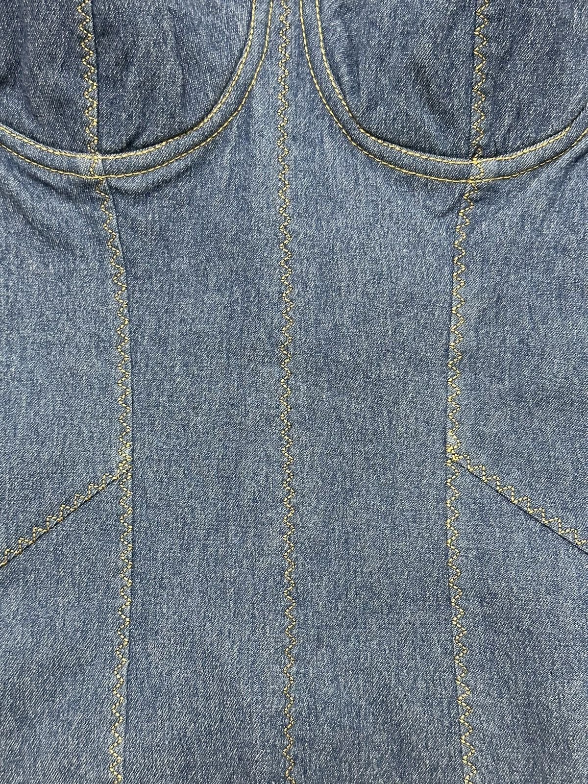 Dolce & Gabbana DOLCE&GABBANA Fall Winter 1996 Denim Bustier Size L / US 10 / IT 46 - 3 Thumbnail