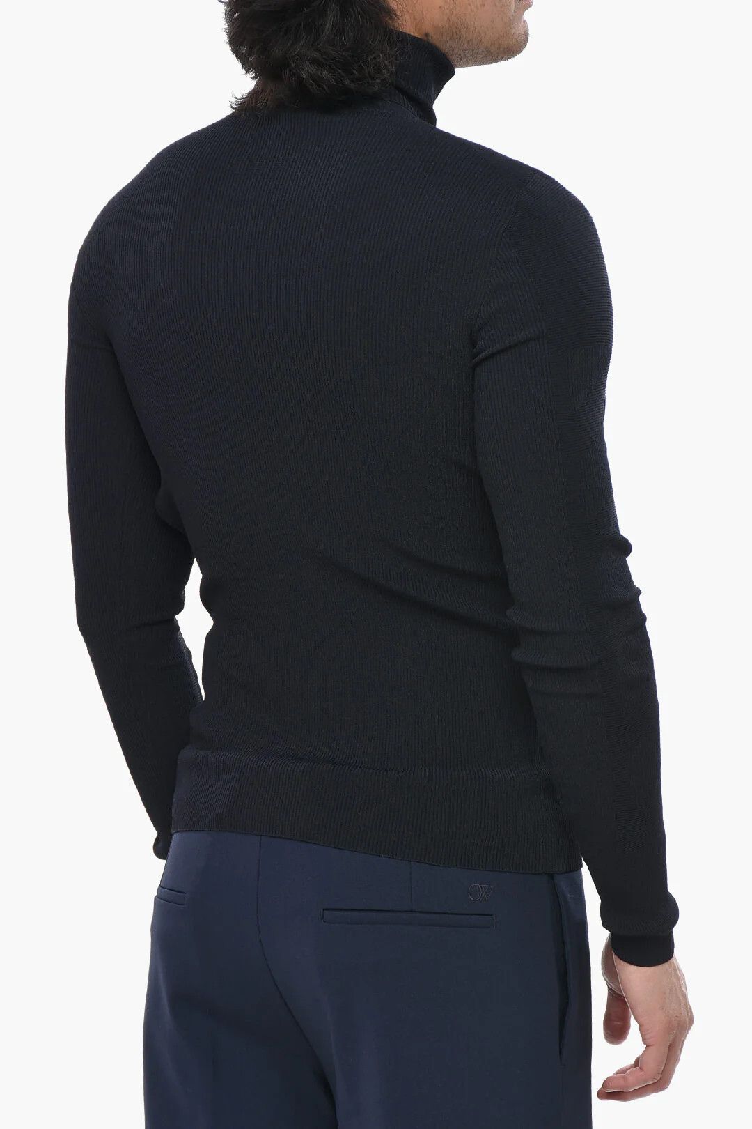 Off-White og1mm0526 High-Neck Sweater in Black Size US L / EU 52-54 / 3 - 2 Thumbnail