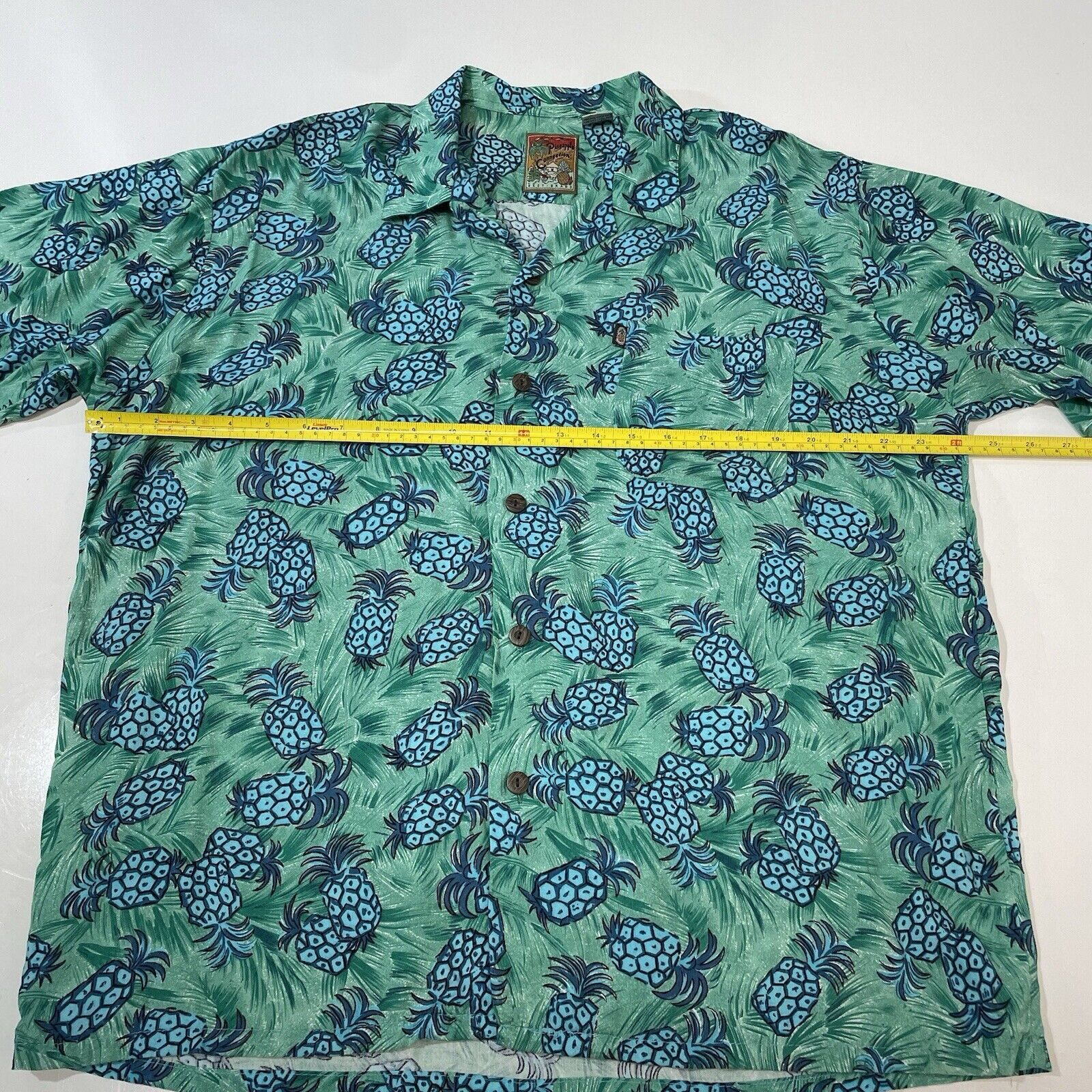 Pineapple Connection Pineapple Connection Men’s Hawaiian Shirt Blue Green Floral Size US L / EU 52-54 / 3 - 5 Thumbnail