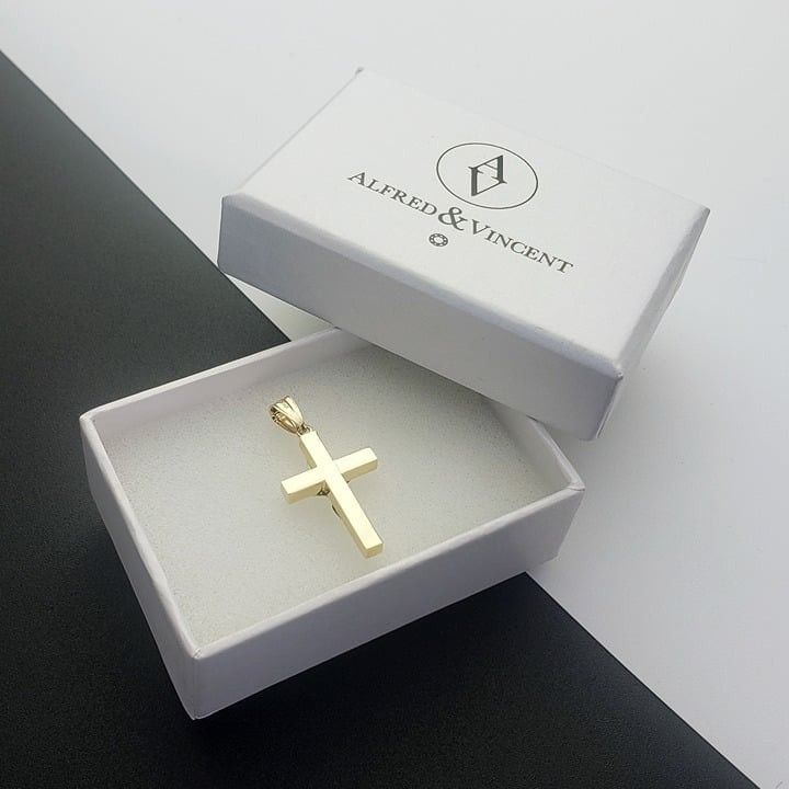 Other Jesus INRI Latin Cross Pendant in 2-Tone 14k YW Gold Size ONE SIZE - 2 Thumbnail