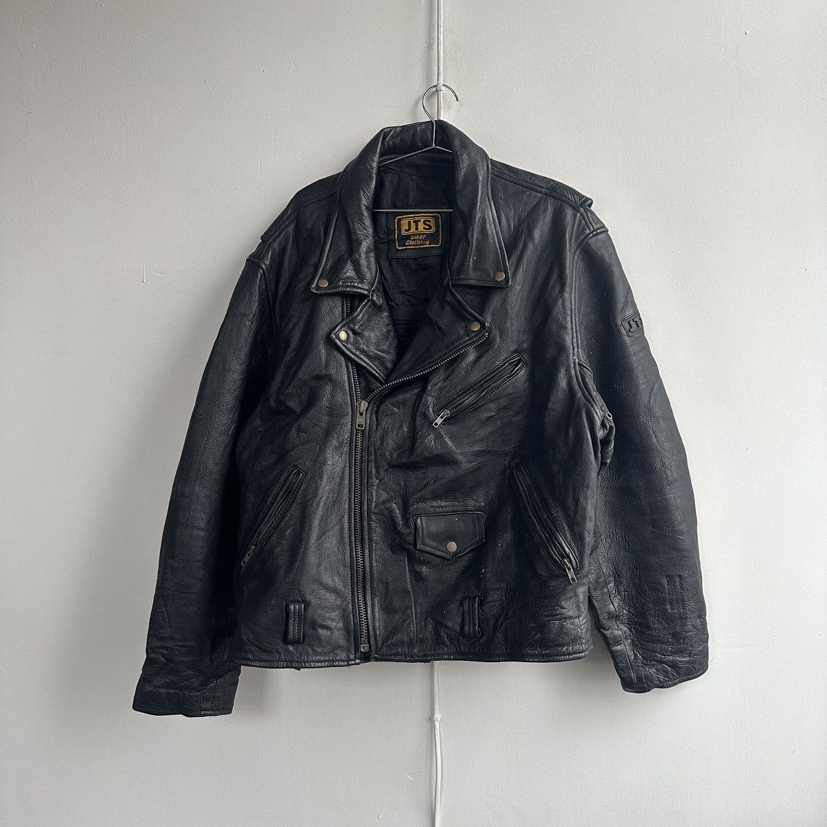 Genuine Leather Vintage Leather moto biker Jacket y2k jacket Size US XXL / EU 58 / 5 - 14 Thumbnail