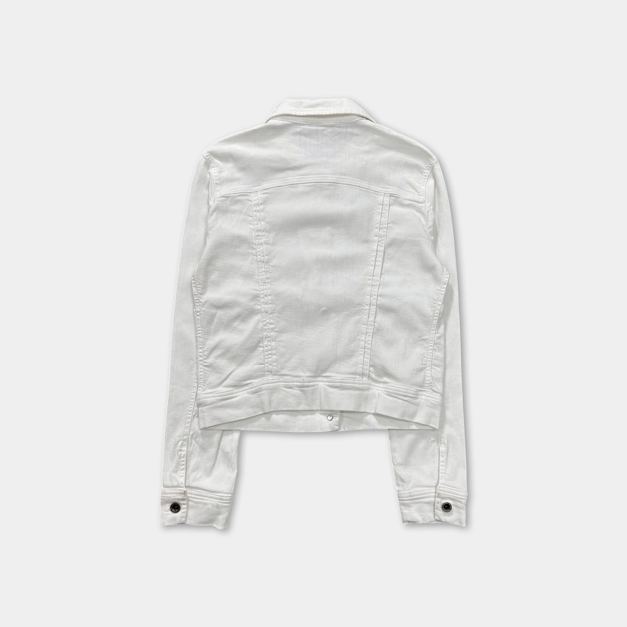 Other Plein Sud 2000's White Denim Jacket Size XS / US 0-2 / IT 36-38 - 4 Thumbnail