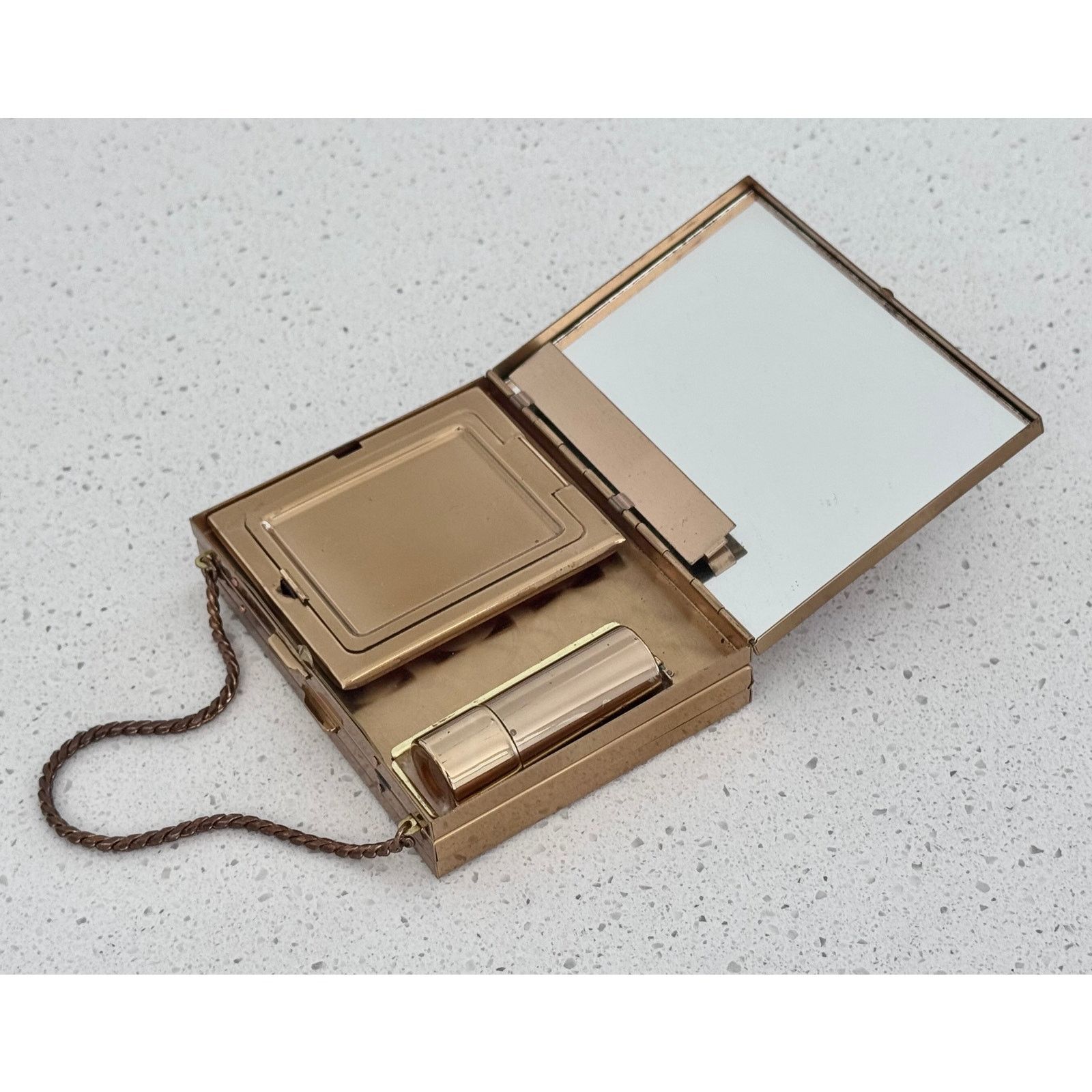 Vintage Vintage Miniaudiere & Makeup Gold Basket Weave Compact Case Size ONE SIZE - 5 Thumbnail