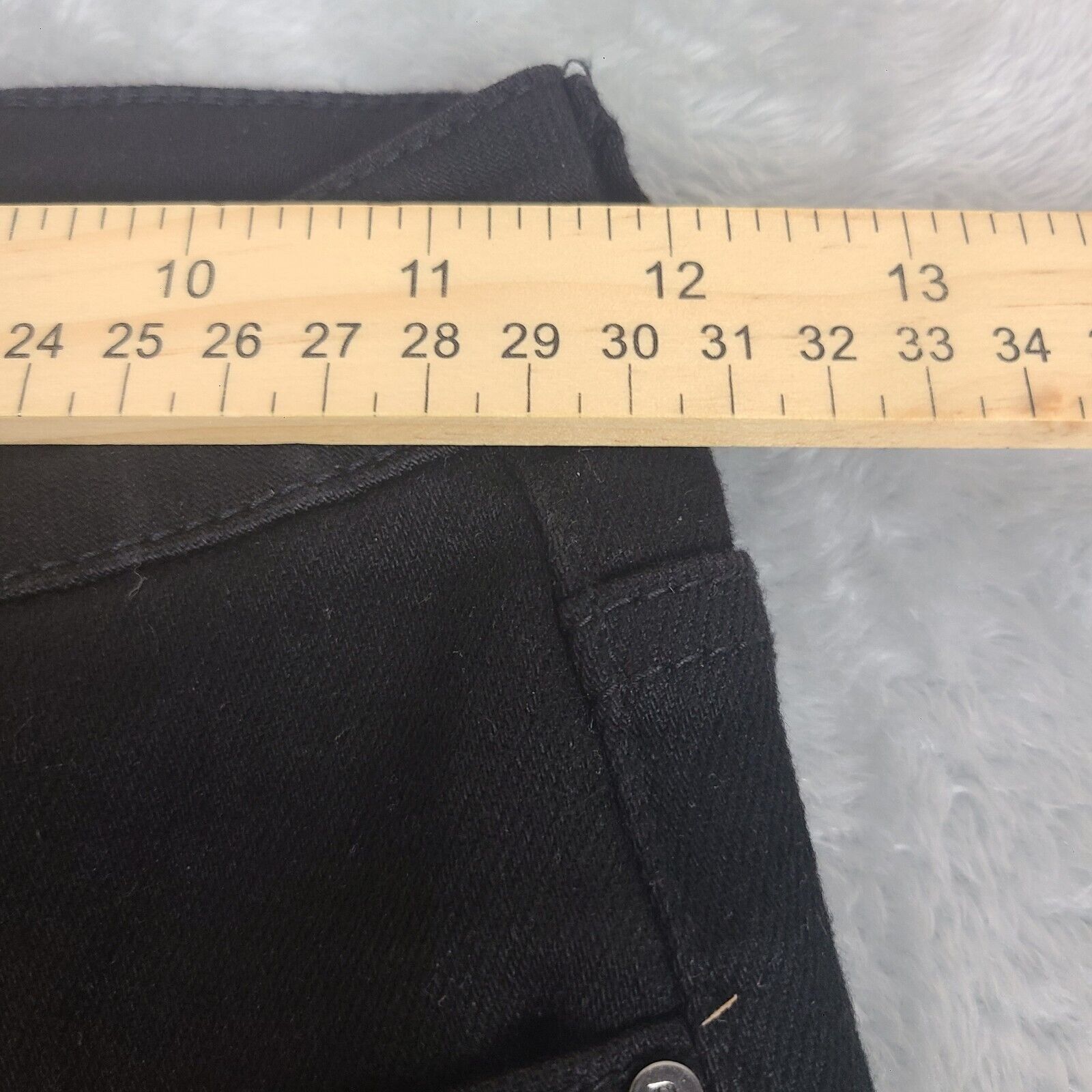 Other Risen Women's High Rise Crossover Jeans Black Size 0/24 Wais Size 24" / US 00 / IT 34 - 6 Thumbnail