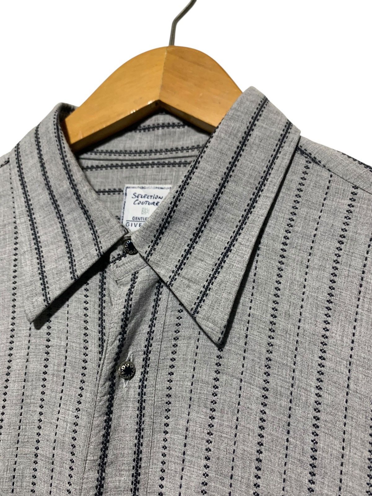 Givenchy Vintage Givenchy stitches stripe shirt Size US M / EU 48-50 / 2 - 3 Thumbnail