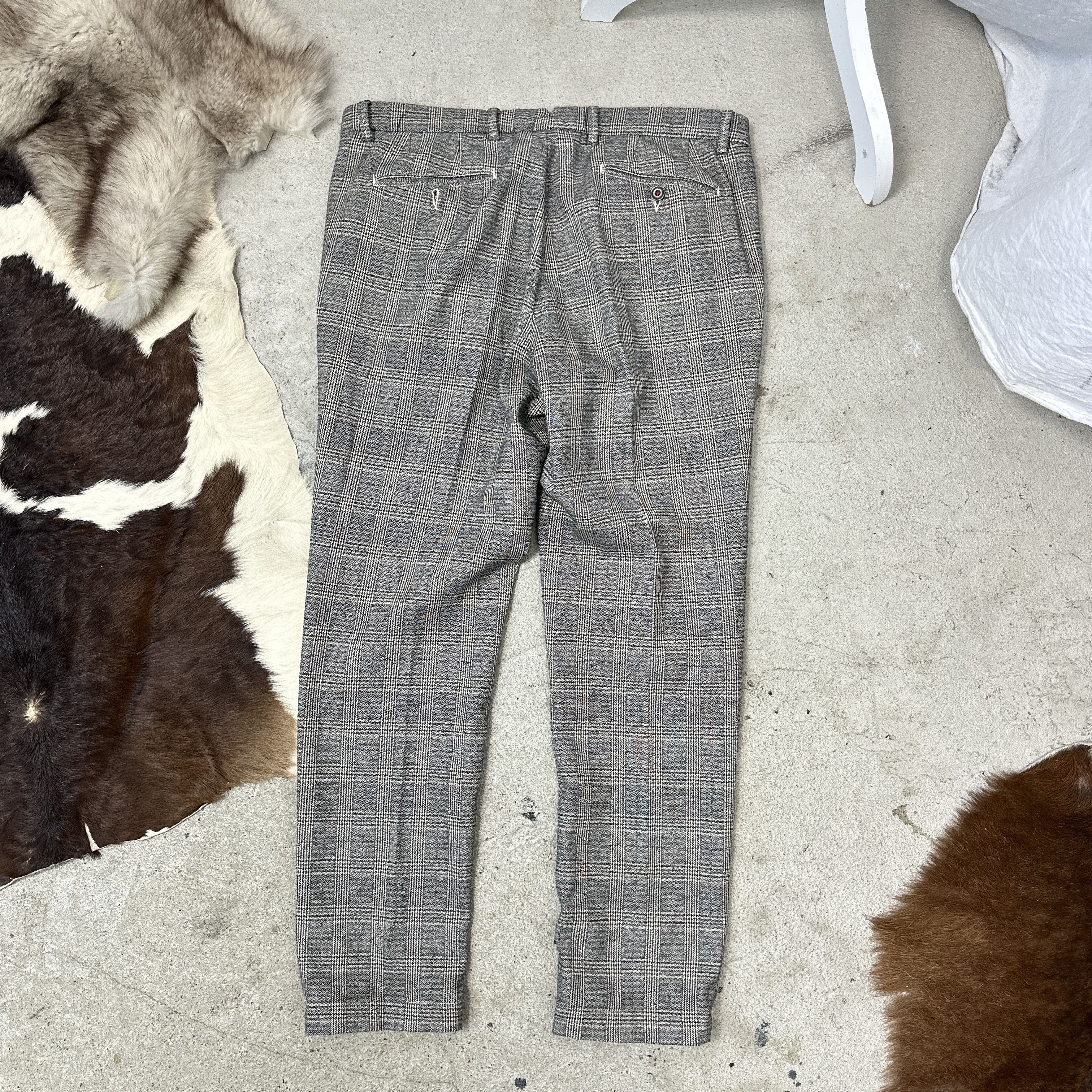 Paoloni Vintage Tartan Classy Paolini Sartorial Italian Pants 00s Size US 35 - 6 Thumbnail