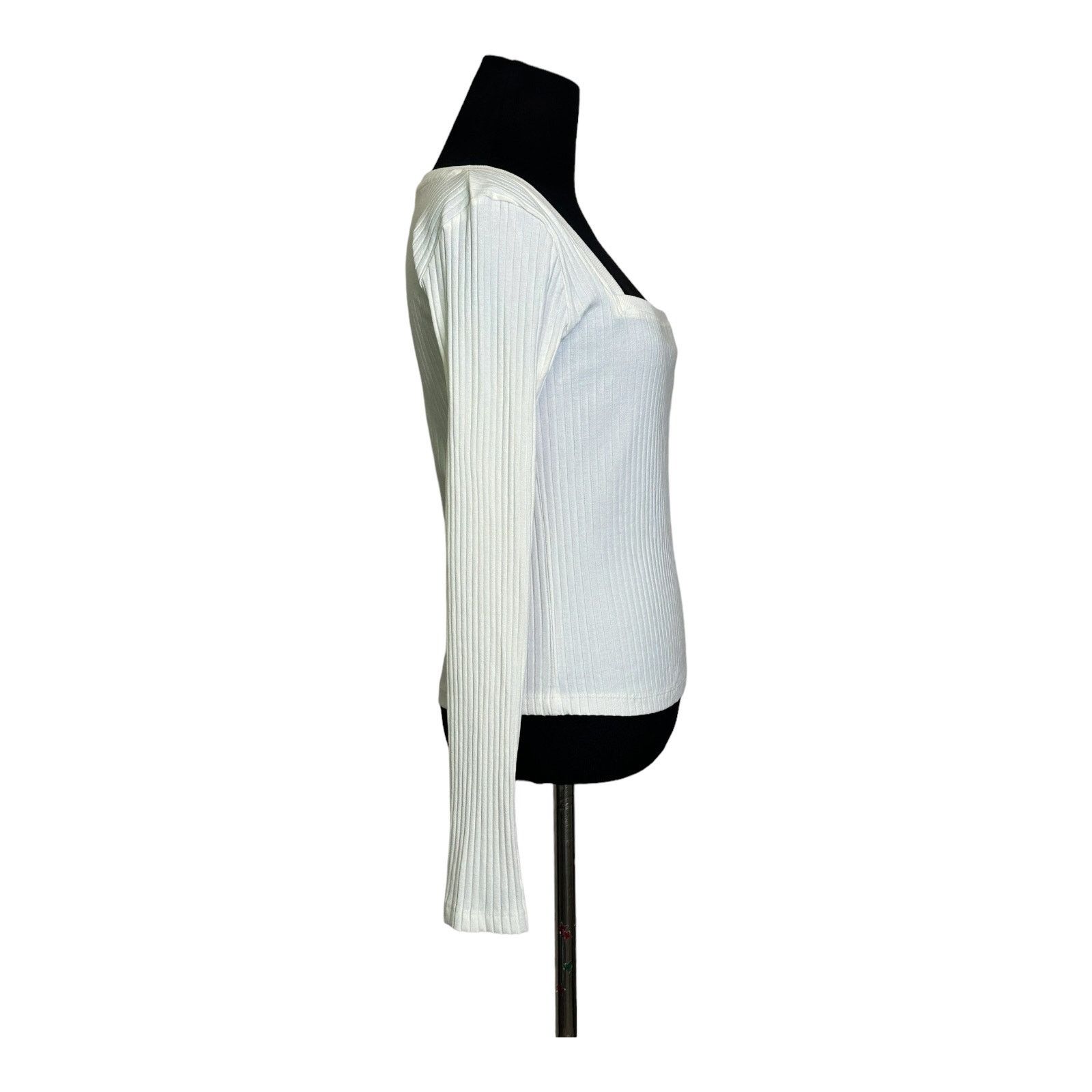 Zara ZARA creamy white long sleeves square neck sweater size M Size M / US 6-8 / IT 42-44 - 8 Thumbnail