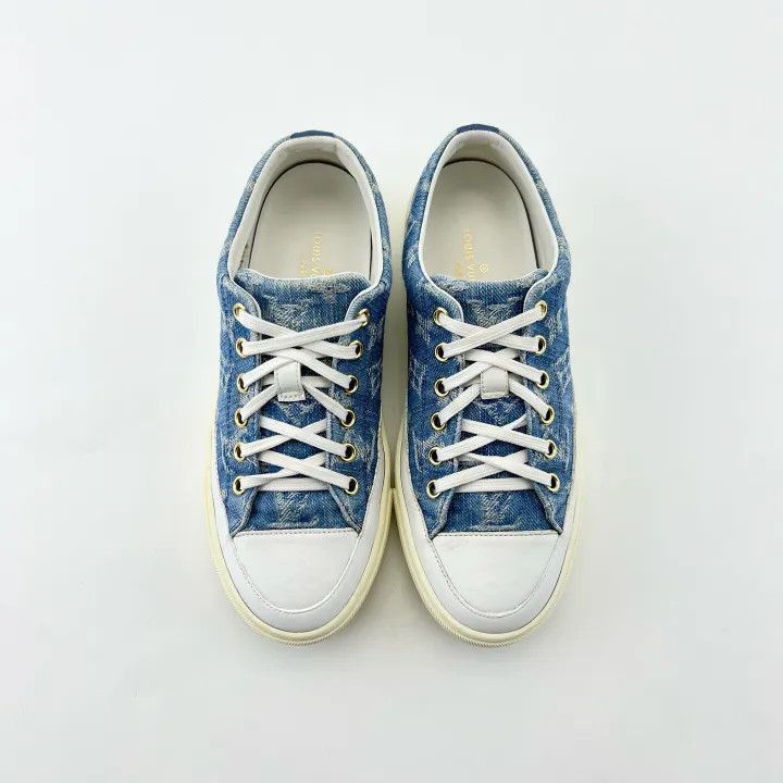 Louis Vuitton Louis Vuitton Stellar Denim Low-top Sneakers -2508 Size US 5 / IT 35 - 2 Thumbnail