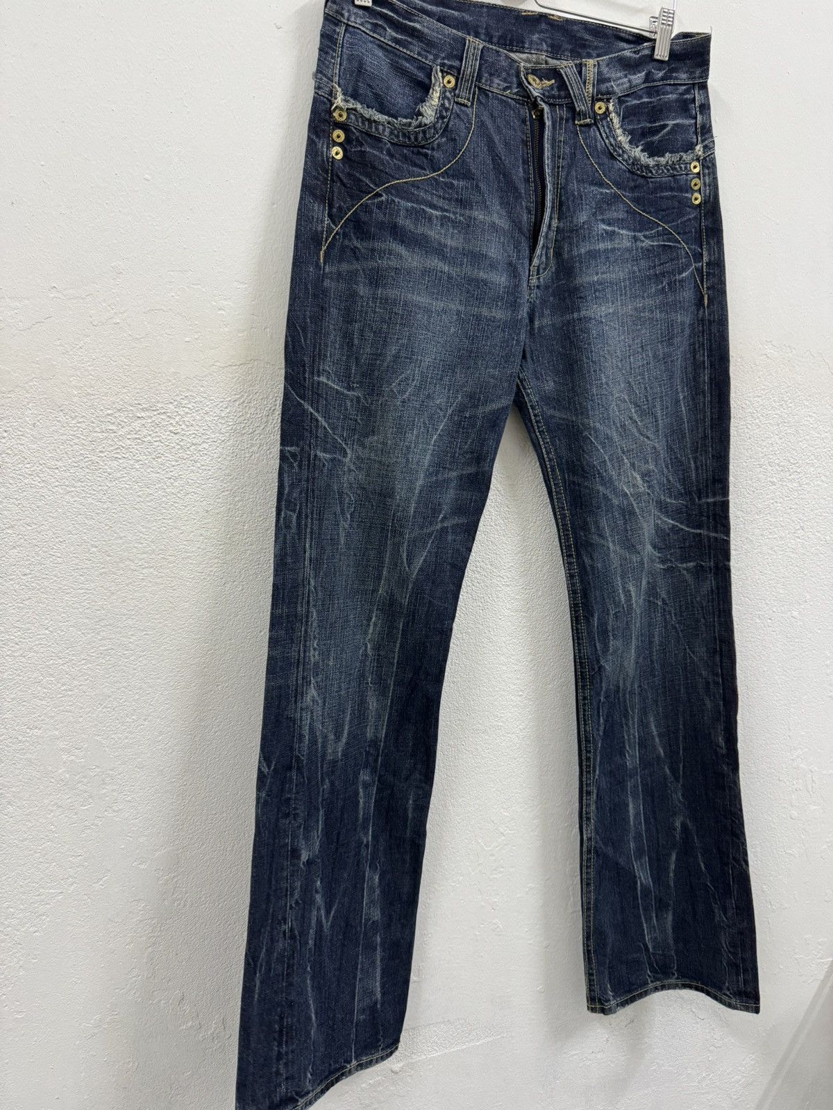 Japanese Brand Rare Vintage Japanese Brand Flare Jeans 1990s Size US 32 / EU 48 - 2 Thumbnail