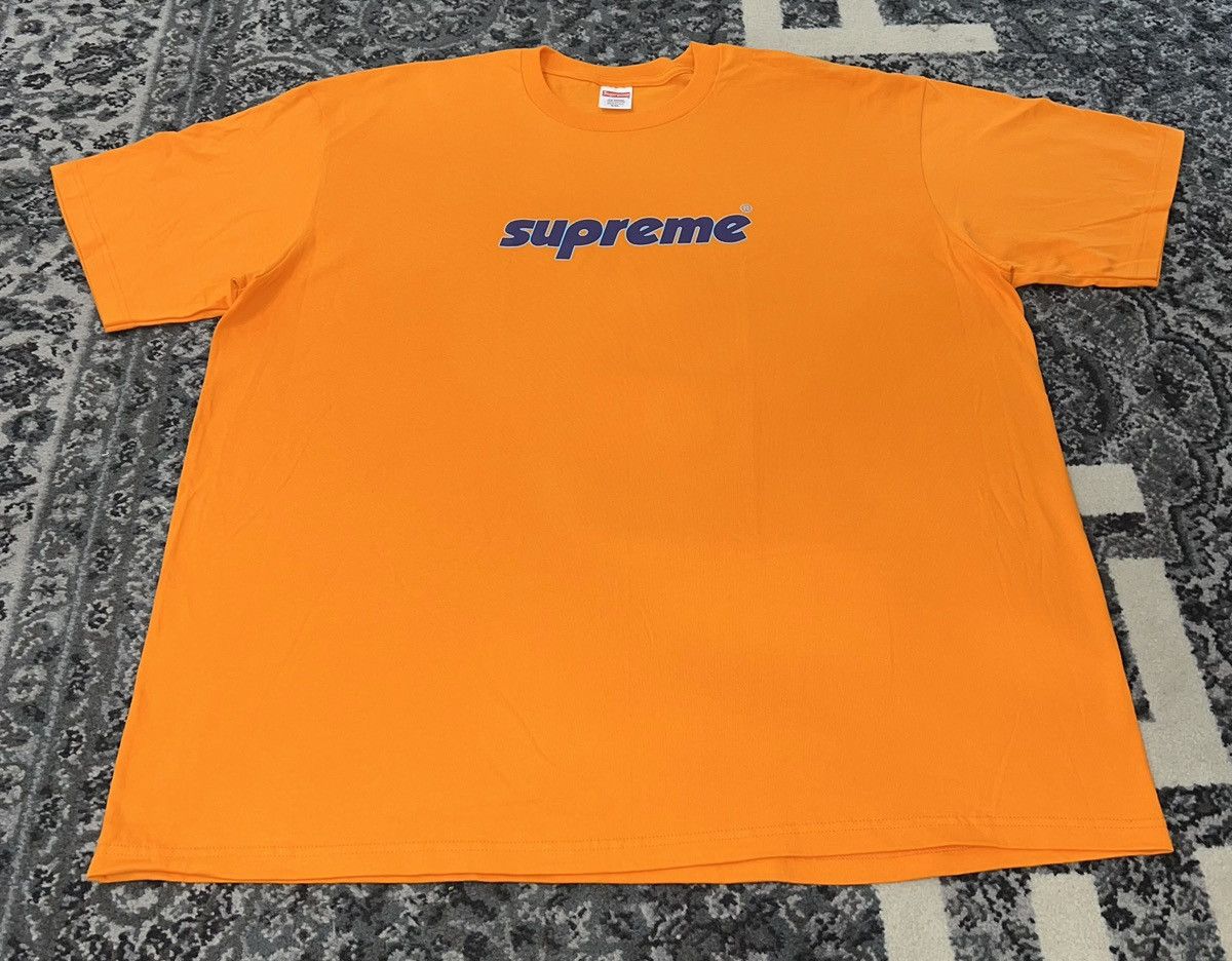 image of Supreme “Pinline” Tee (Orange) Sz. , Men's (Size 2XL)