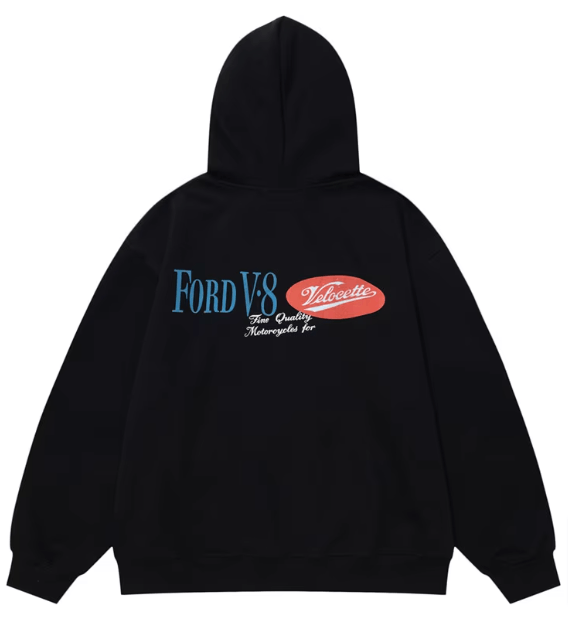 Japanese Brand × Vintage "Ford V-8-Black-M" Hoodie Size US L / EU 52-54 / 3 - 2 Thumbnail