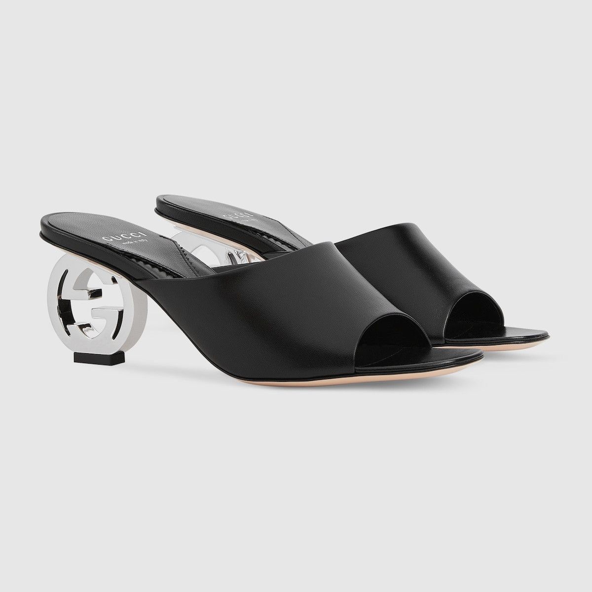 Gucci women's interlocking G heel sandal Size US 5 / IT 35 - 1 Thumbnail