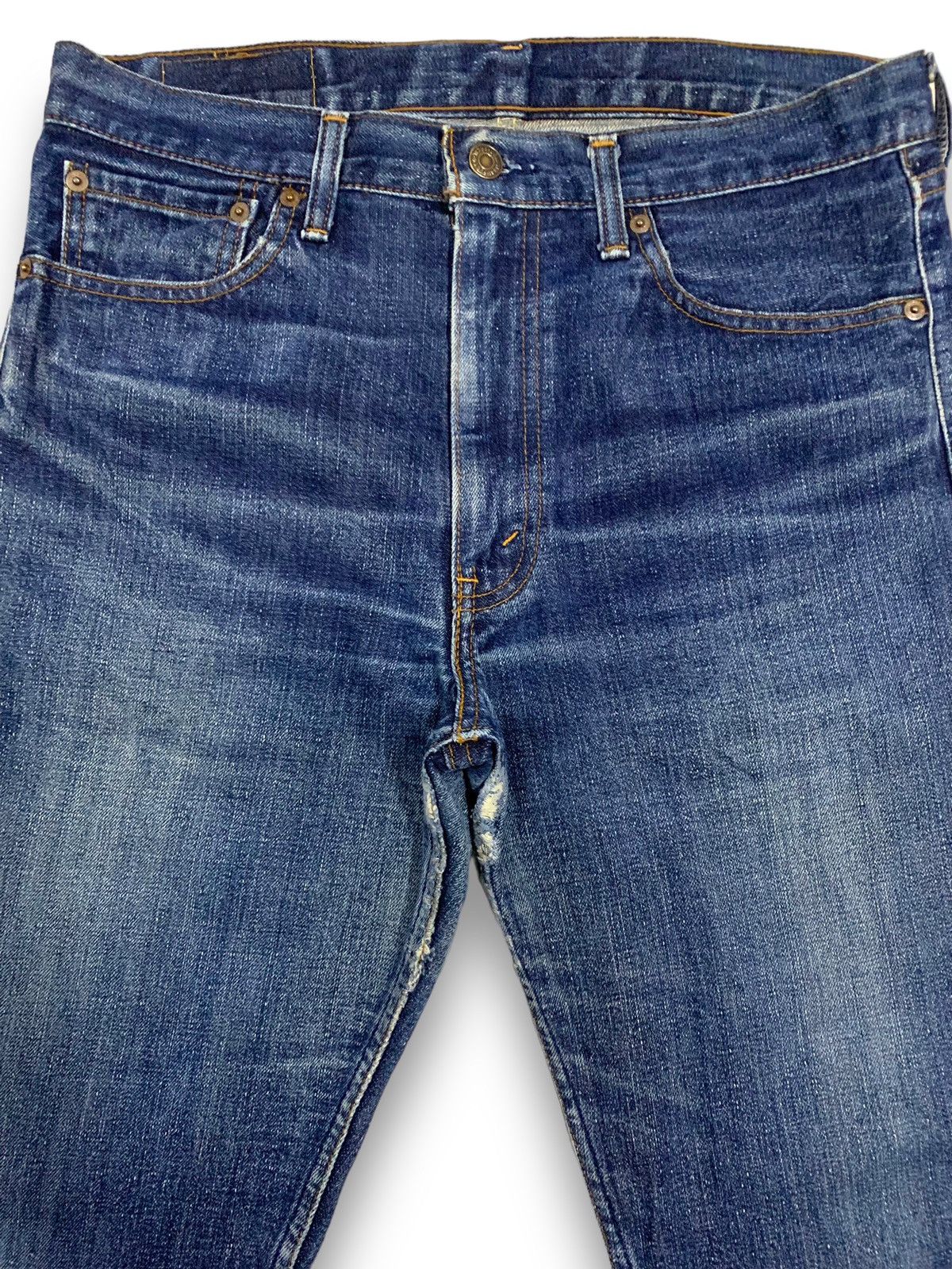 Levi's Vintage Clothing Vintage Y2K Levis 505 Blue Wash Ripped Jeans Made in Japan Size US 32 / EU 48 - 3 Thumbnail