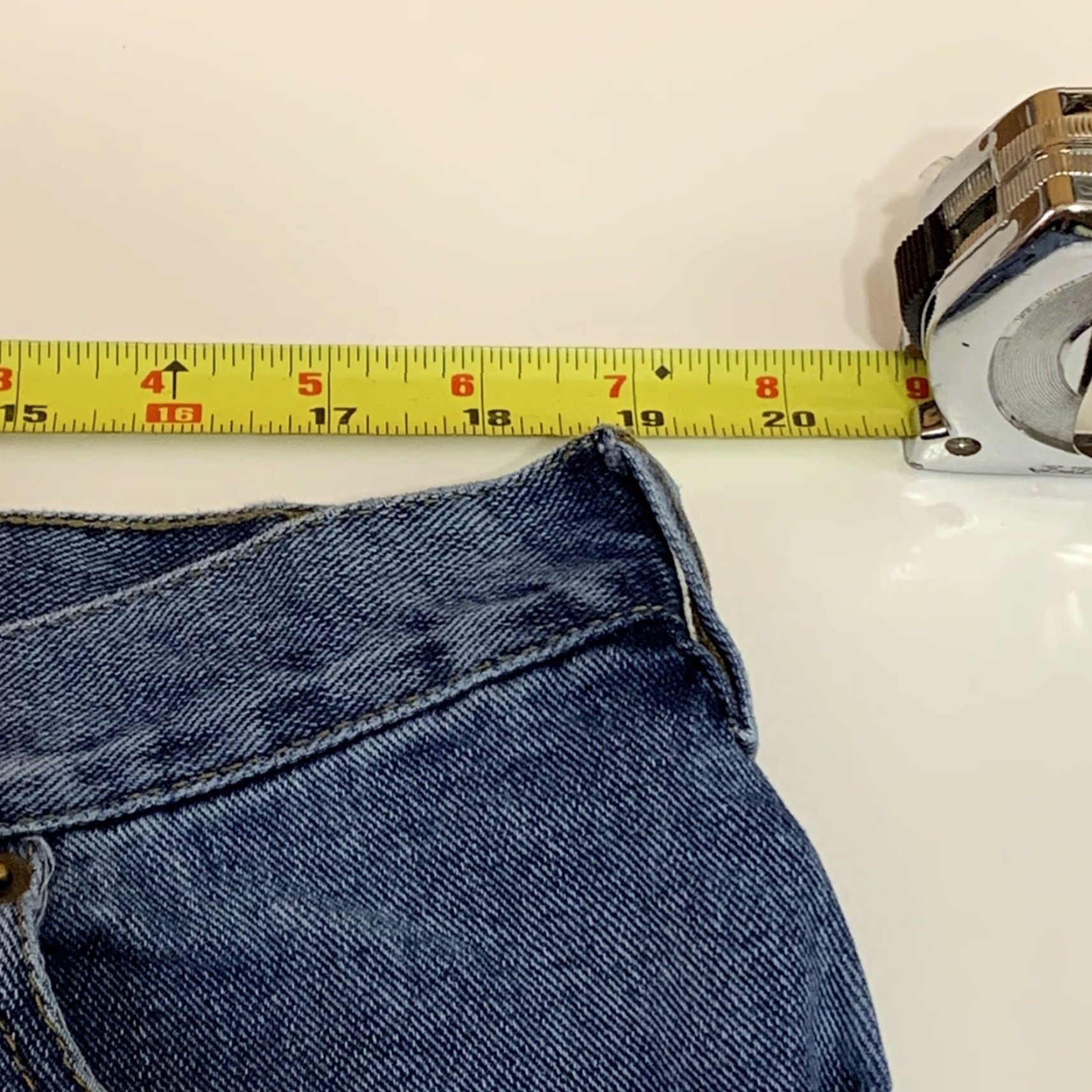 Vintage VINTAGE Big Mac Mens Denim Shorts 5 Pocket Zip Fly Blue 38 Regular 100% Cotton Workwear Mens Size US 38 / EU 54 - 4 Thumbnail
