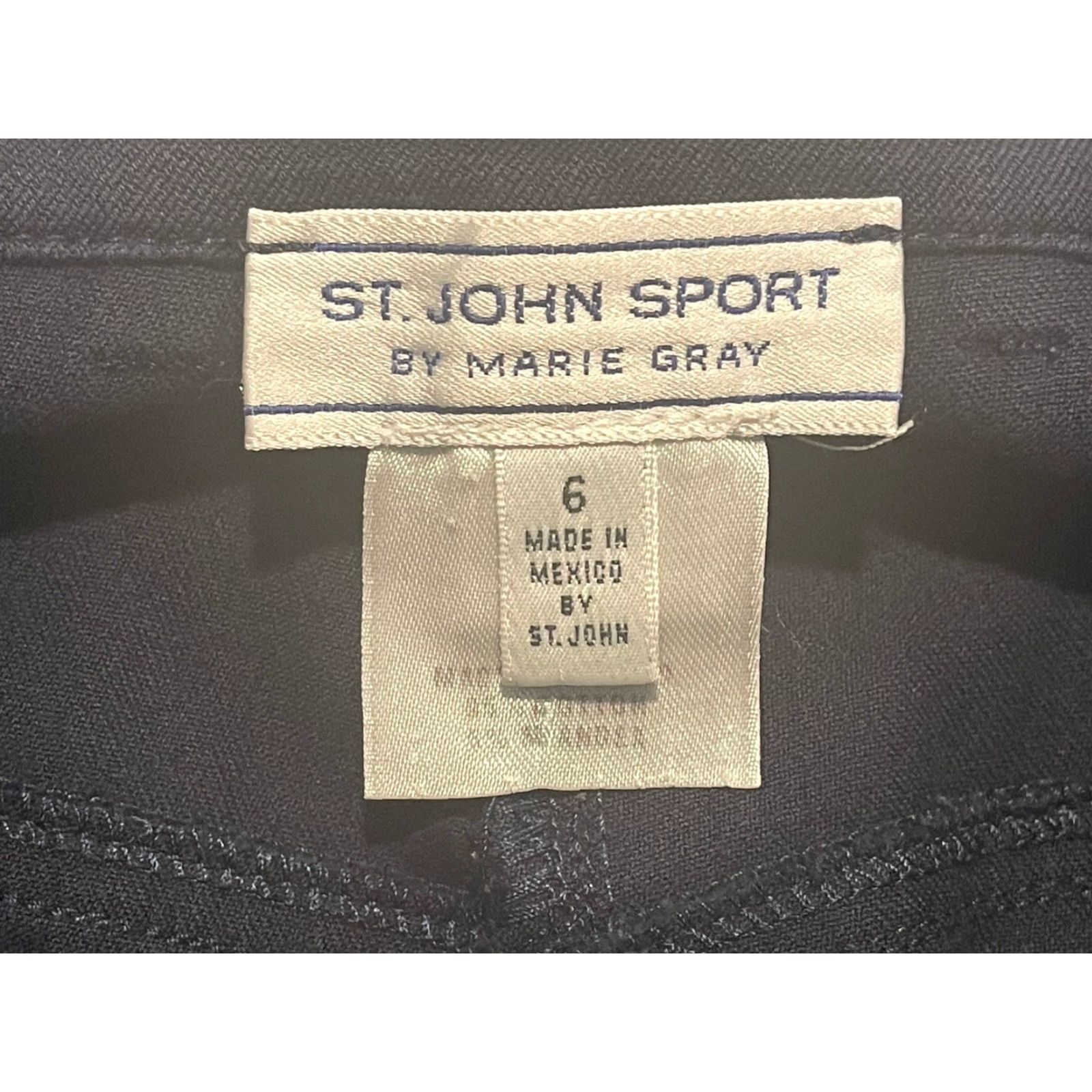 Vintage St John Sport Pants Womens 6 Blue Straight Leg Designer Gold Logo 29 X 28 Size 28" / US 6 / IT 42 - 7 Thumbnail