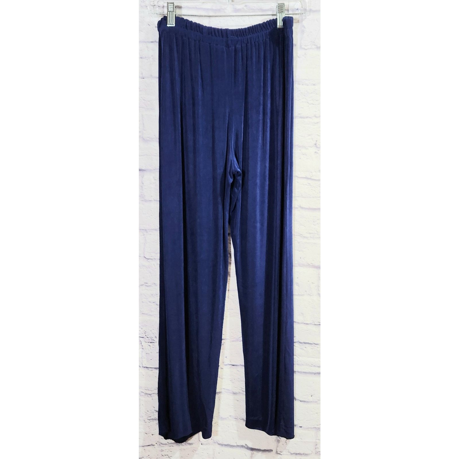 Other Blue Liquid Knit Elastic Waist Pull On Pants Medium Stretchy Size 28" / US 6 / IT 42 - 3 Thumbnail