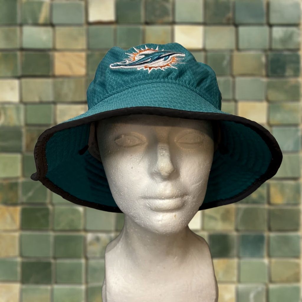 New Era New Era Miami Dolphins Bucket Hat Teal and Black OSFM Size ONE SIZE - 1 Thumbnail