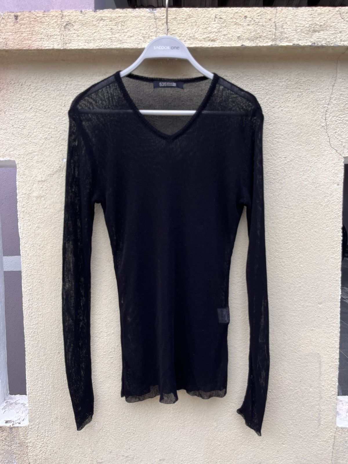 5351 POUR LES HOMMES Black Longsleeve mesh top Size US L / EU 52-54 / 3 - 1 Thumbnail