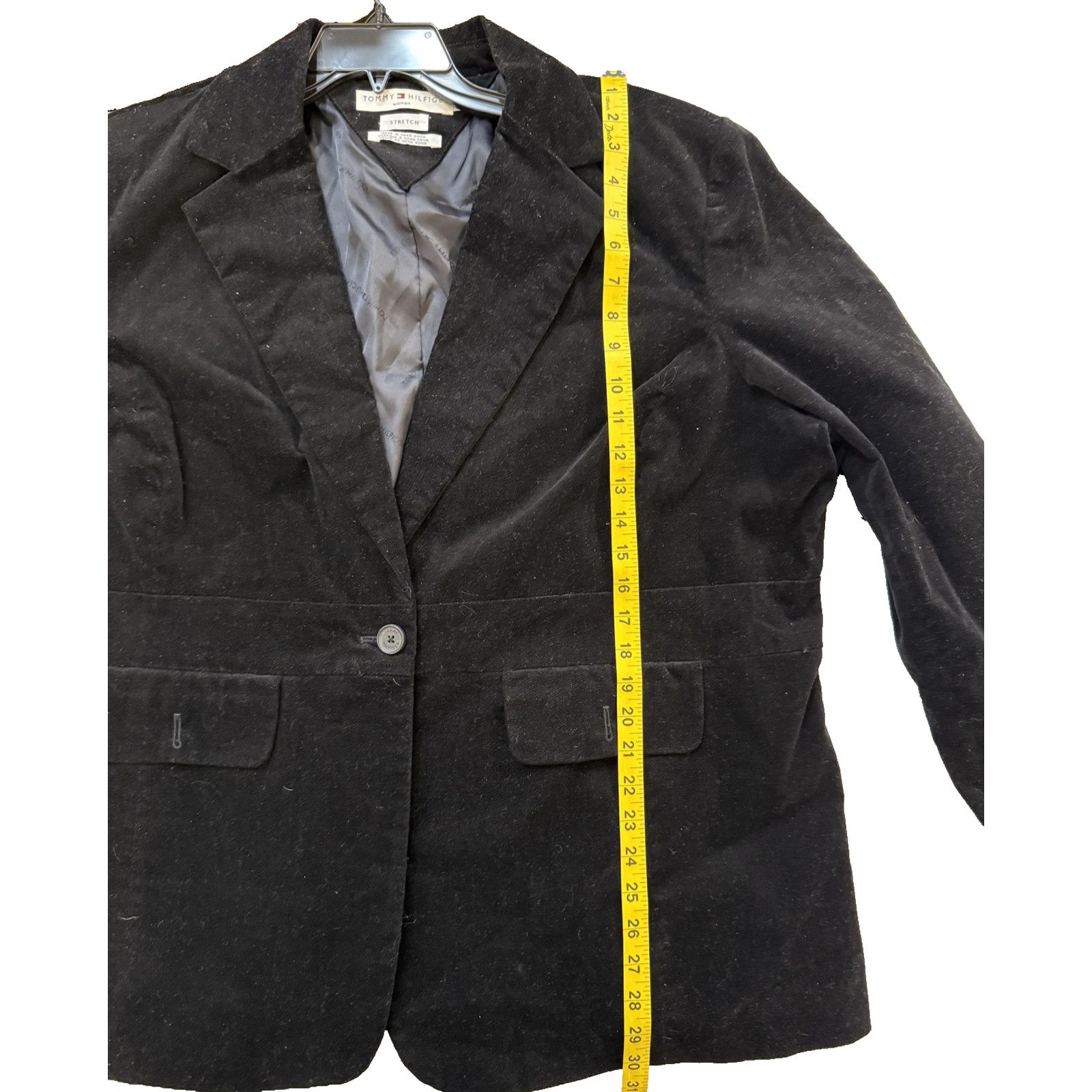 Tommy Hilfiger Tommy Hilfiger Blazer Womens XLarge Black Velvet Jacket Size XL / US 12-14 / IT 48-50 - 4 Thumbnail