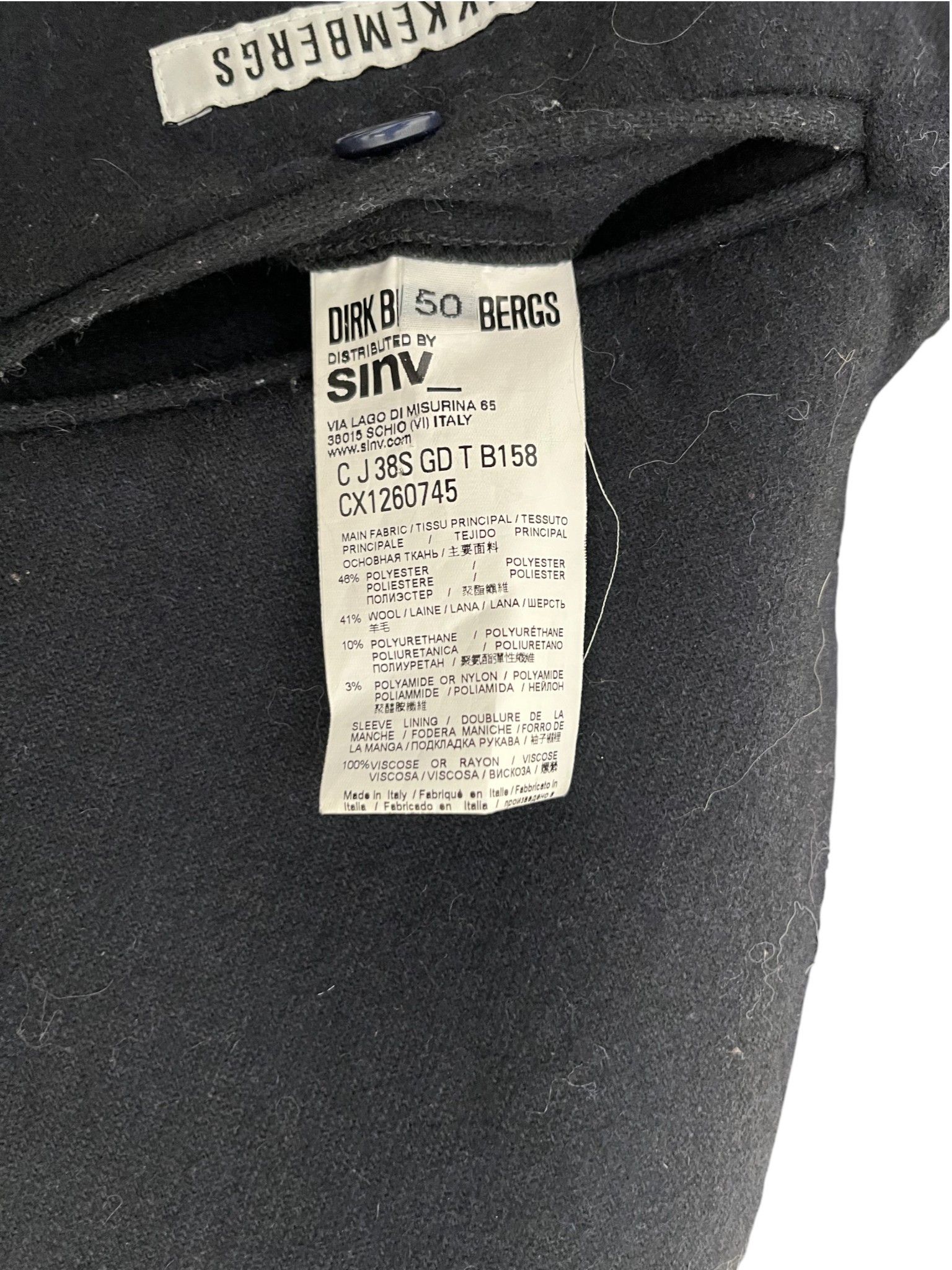 Dirk Bikkembergs 2010's Blue Wool Hooded Parka Size US L / EU 52-54 / 3 - 12 Thumbnail