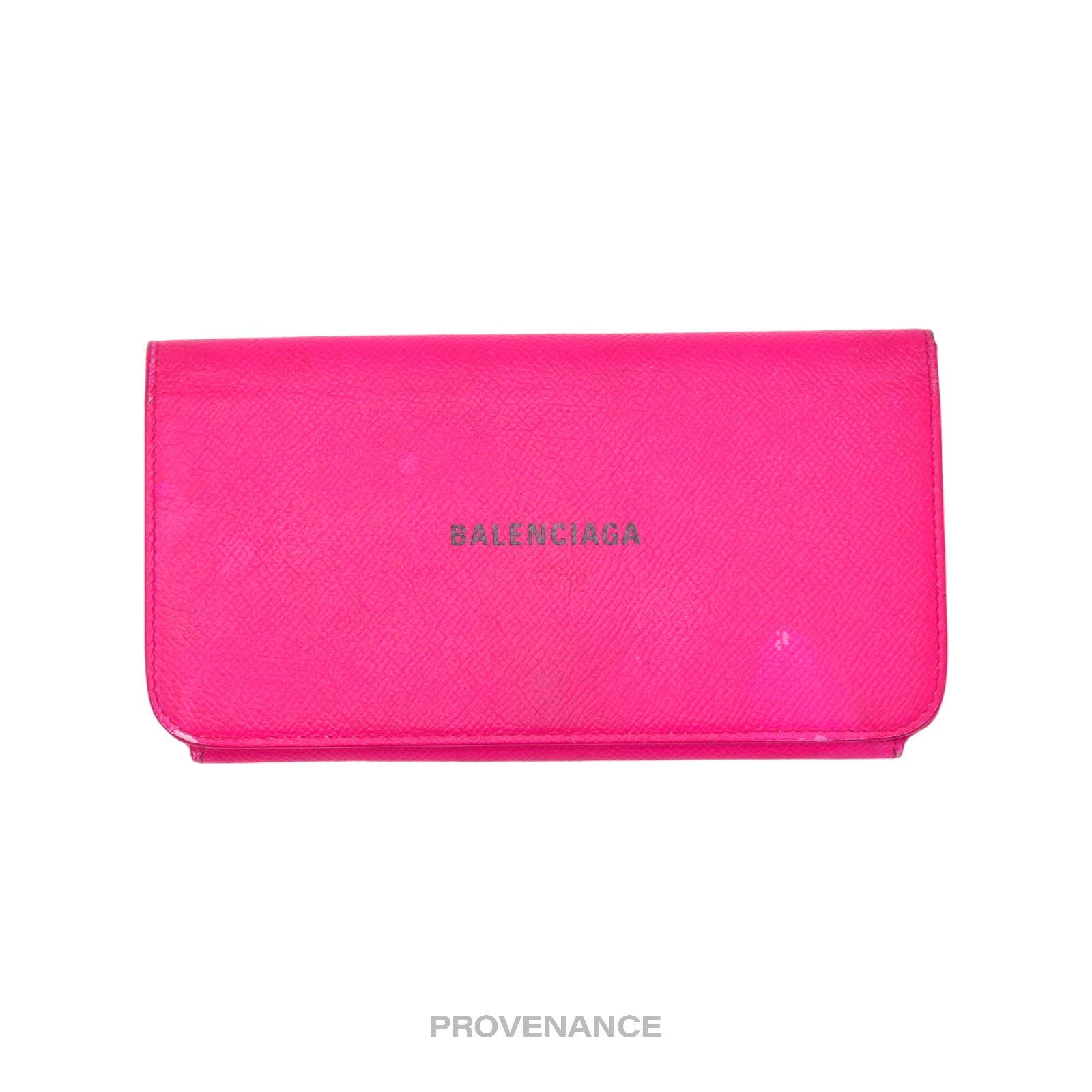 image of Balenciaga Long Wallet - Hot Pink, Women's
