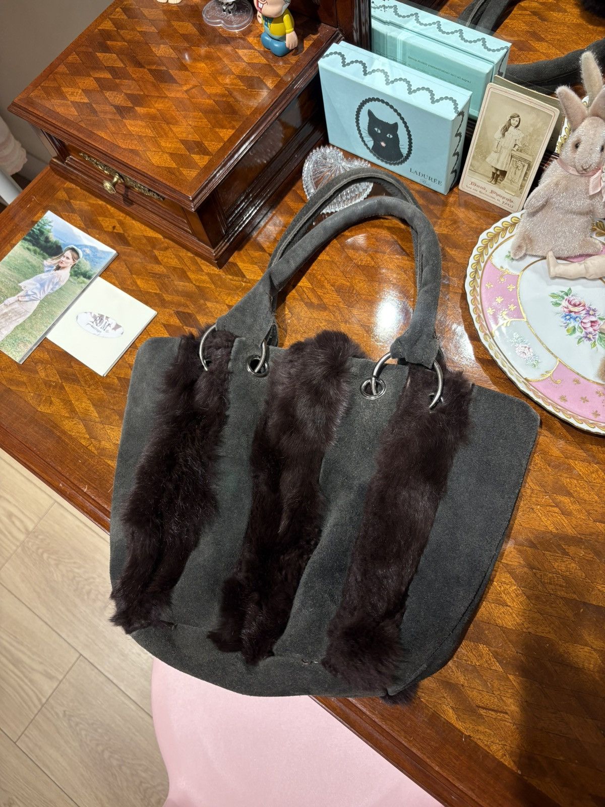 Vintage y2k fur bag Size ONE SIZE - 11 Thumbnail