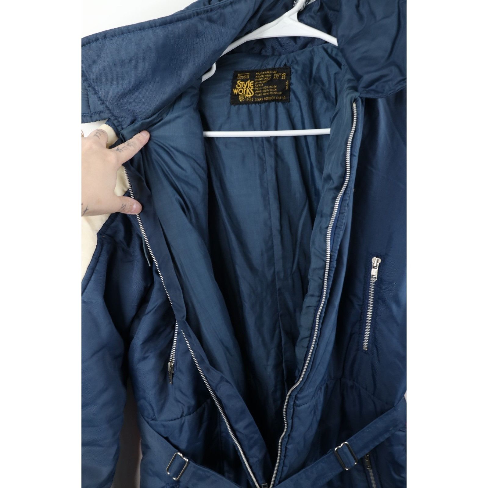 Vintage Vintage 70s Streetwear Hooded Snowmobile Snow Suit Size US L / EU 52-54 / 3 - 13 Thumbnail