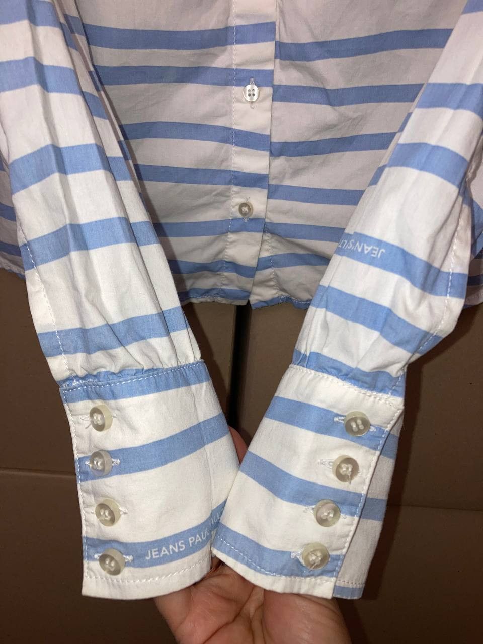 Jean Paul Gaultier JEAN PAUL GAULTIER STRIPED DRESS SHIRT BUTTON AVANT GARD Size XS / US 0-2 / IT 36-38 - 10 Thumbnail