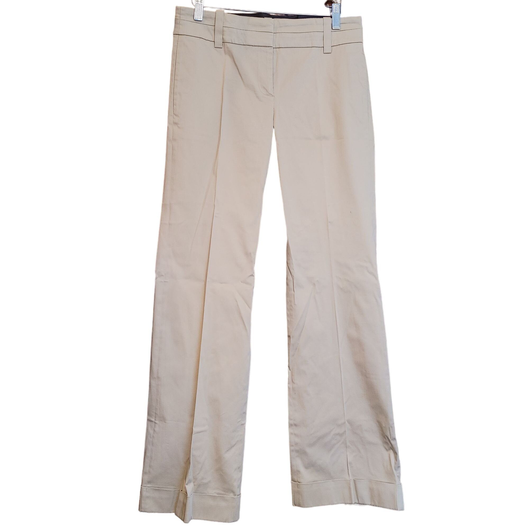 J.Crew J.Crew Women's Eggshell White Flared Kahki Pants 2 Size 26" / US 2 / IT 38 - 1 Thumbnail