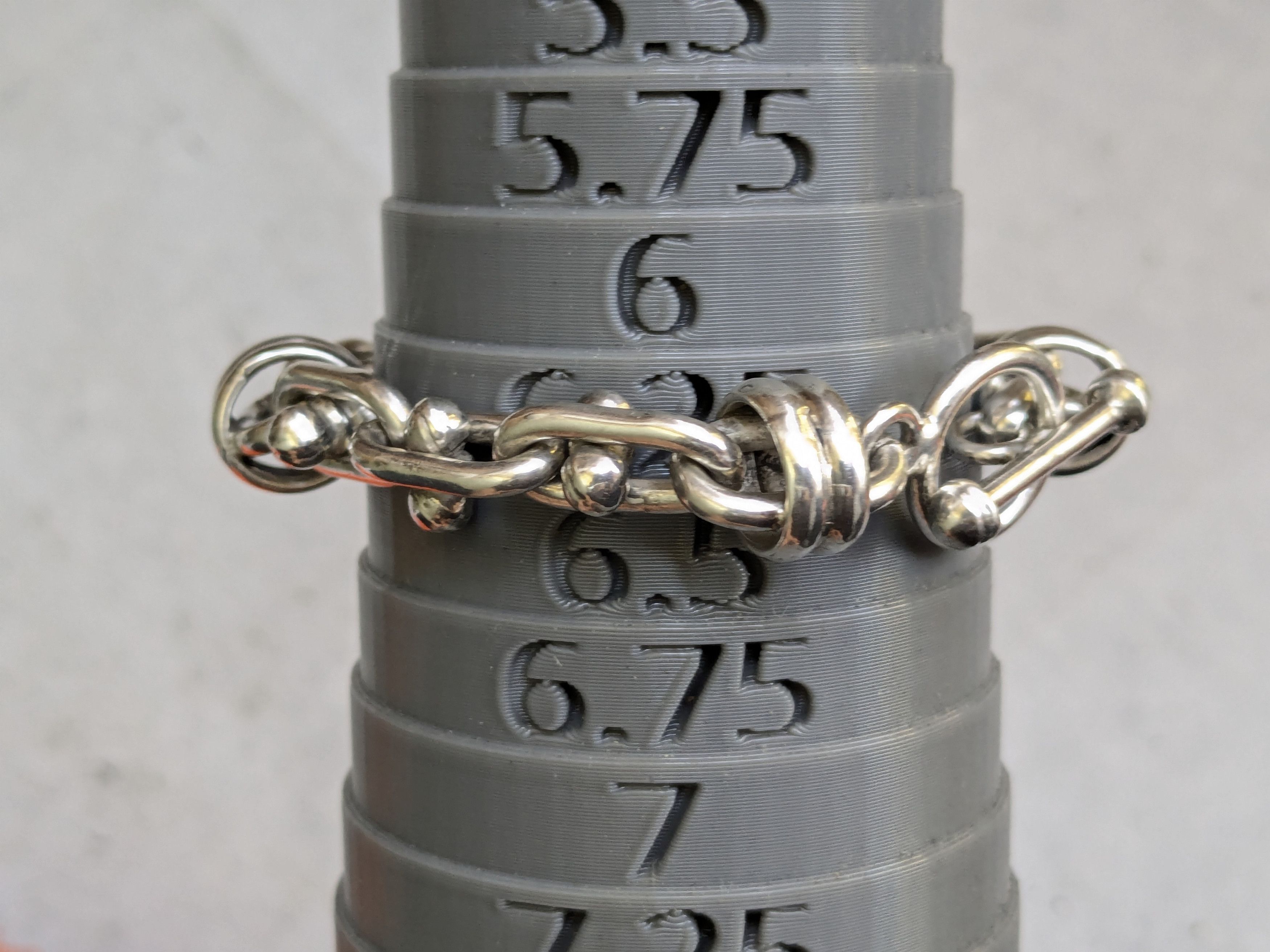 Jewelry Sterling Silver Bracelet DNA Knot 6.25" Biker Heavy Size ONE SIZE - 15 Thumbnail