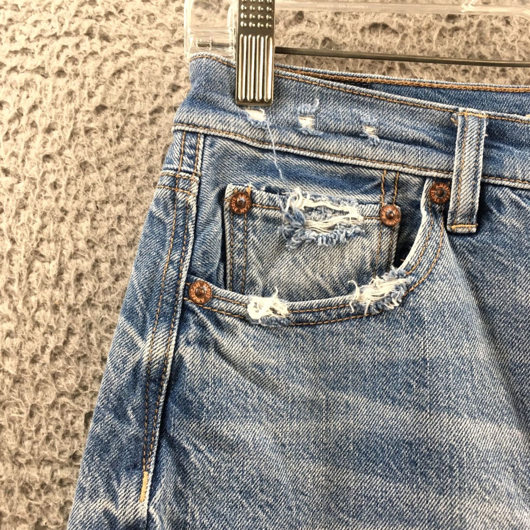 American Eagle Outfitters American Eagle Outfitters Straight Jeans Womens 4S Blue Denim Regular 28x26.5 Jeans Mens? No Size 27" / US 4 / IT 40 - 3 Thumbnail