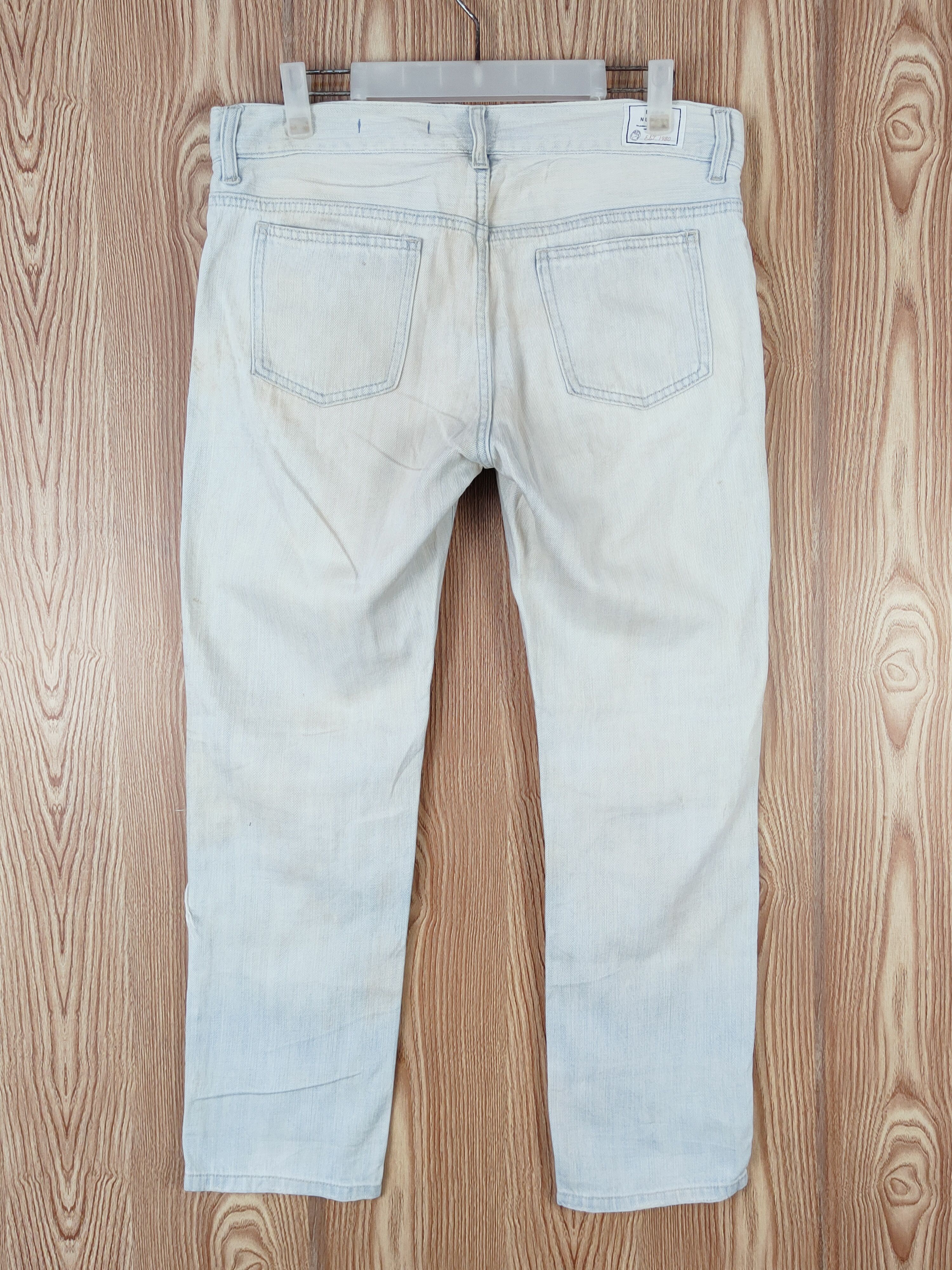 Japanese Brand × Vintage Back Number Blue Distressed Ripped Jeans #W509 Size 34" / US 12 / IT 48 - 7 Thumbnail