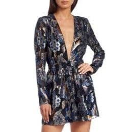 Ramy Brook Ramy Brook Shaina Lurex Silk Jacquard Dress Metallic Mini Dr Size XS / US 0-2 / IT 36-38 - 2 Thumbnail