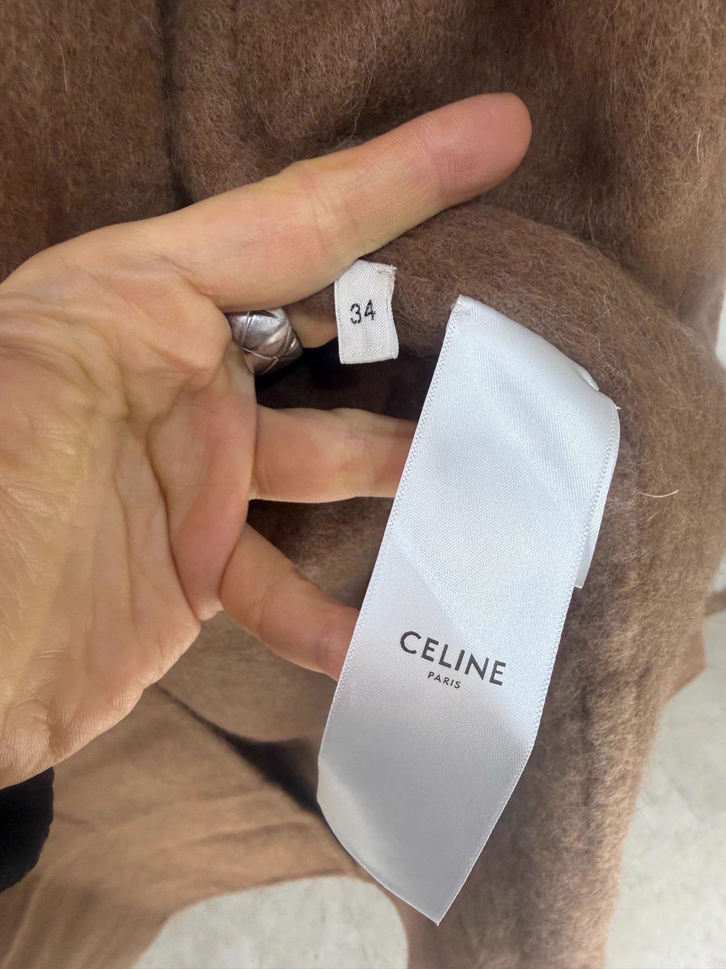 Celine Celine Camel Alpaca Wool Coat Leather Trim 34 Size XS / US 0-2 / IT 36-38 - 4 Thumbnail