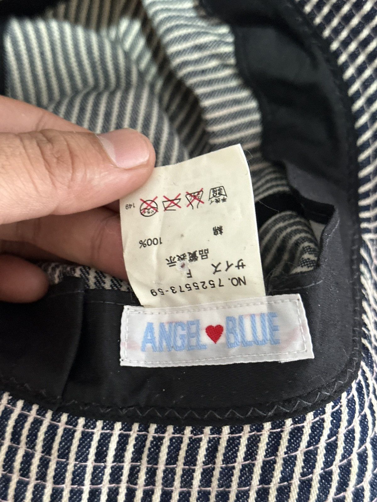 Angel Blue × Beauty Beast × Hysteric Glamour 2000s - Angel Blue Hickory Denim Bucket Hats (OSFA) Size ONE SIZE - 9 Thumbnail