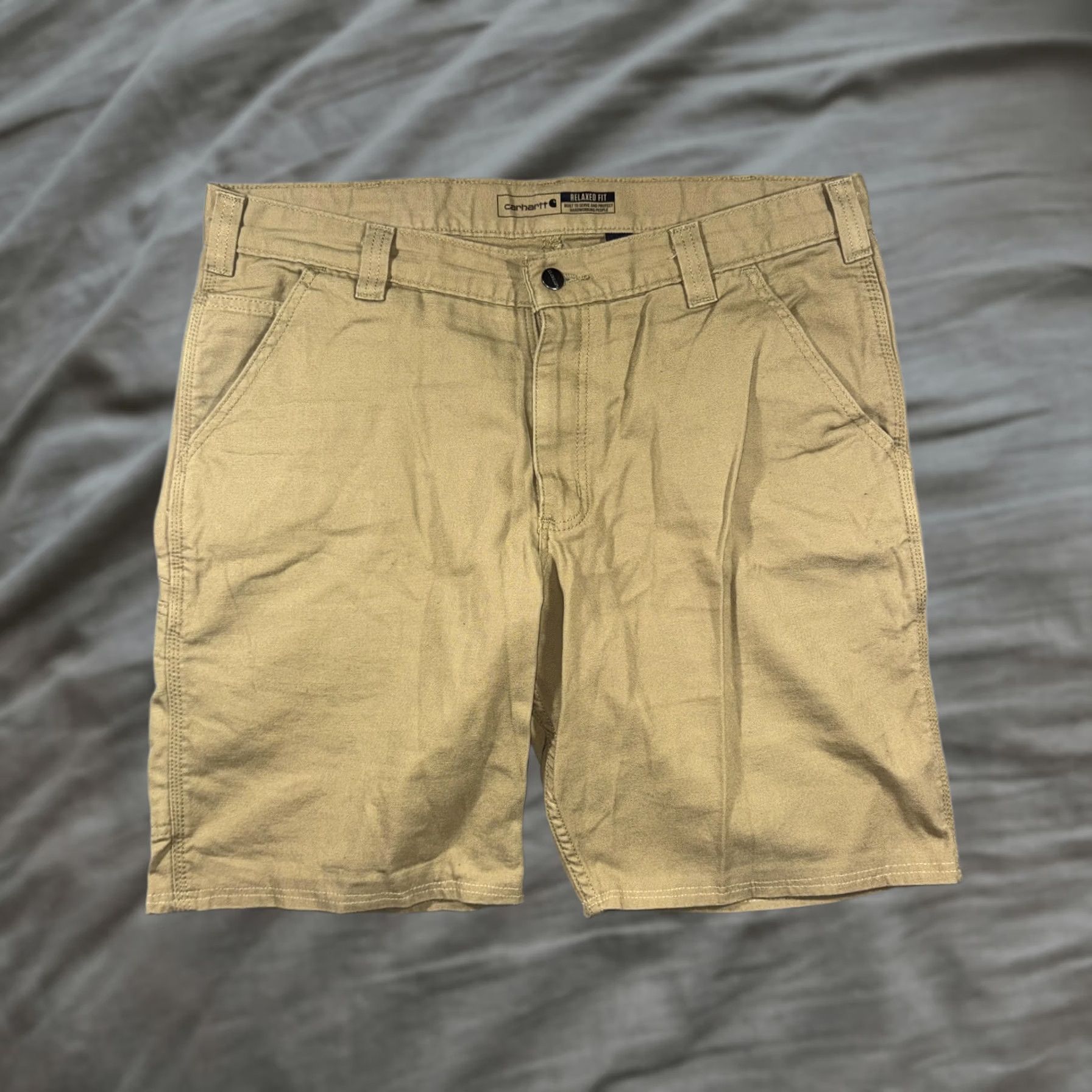 Carhartt Carhartt Shorts Men's 36 Beige Canvas Relaxed Fit Cargo Workwear Utility Pockets Size US 36 / EU 52 - 1 Thumbnail